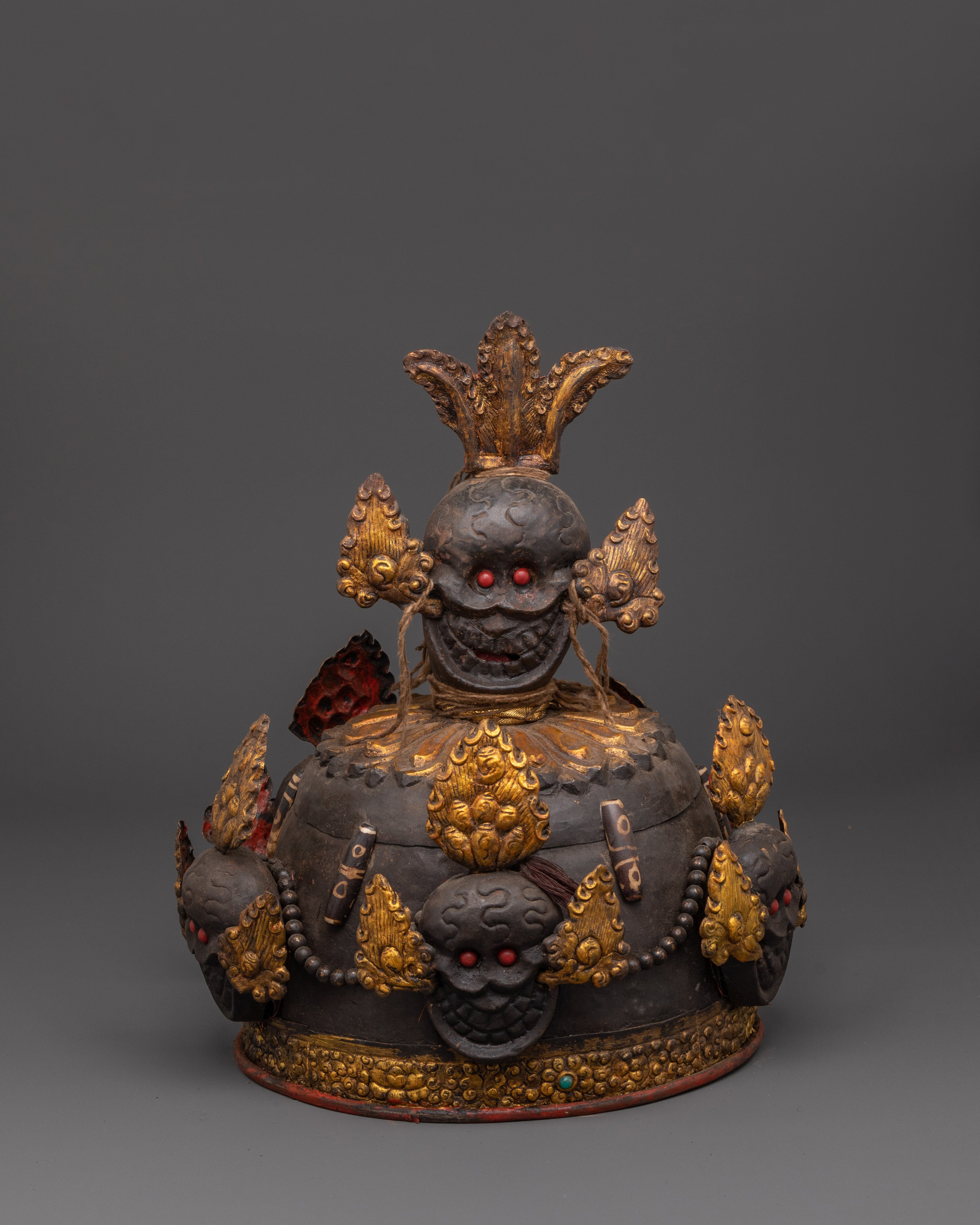 Tibetan Iron Skull Crown | Gothic Spiritual Crown