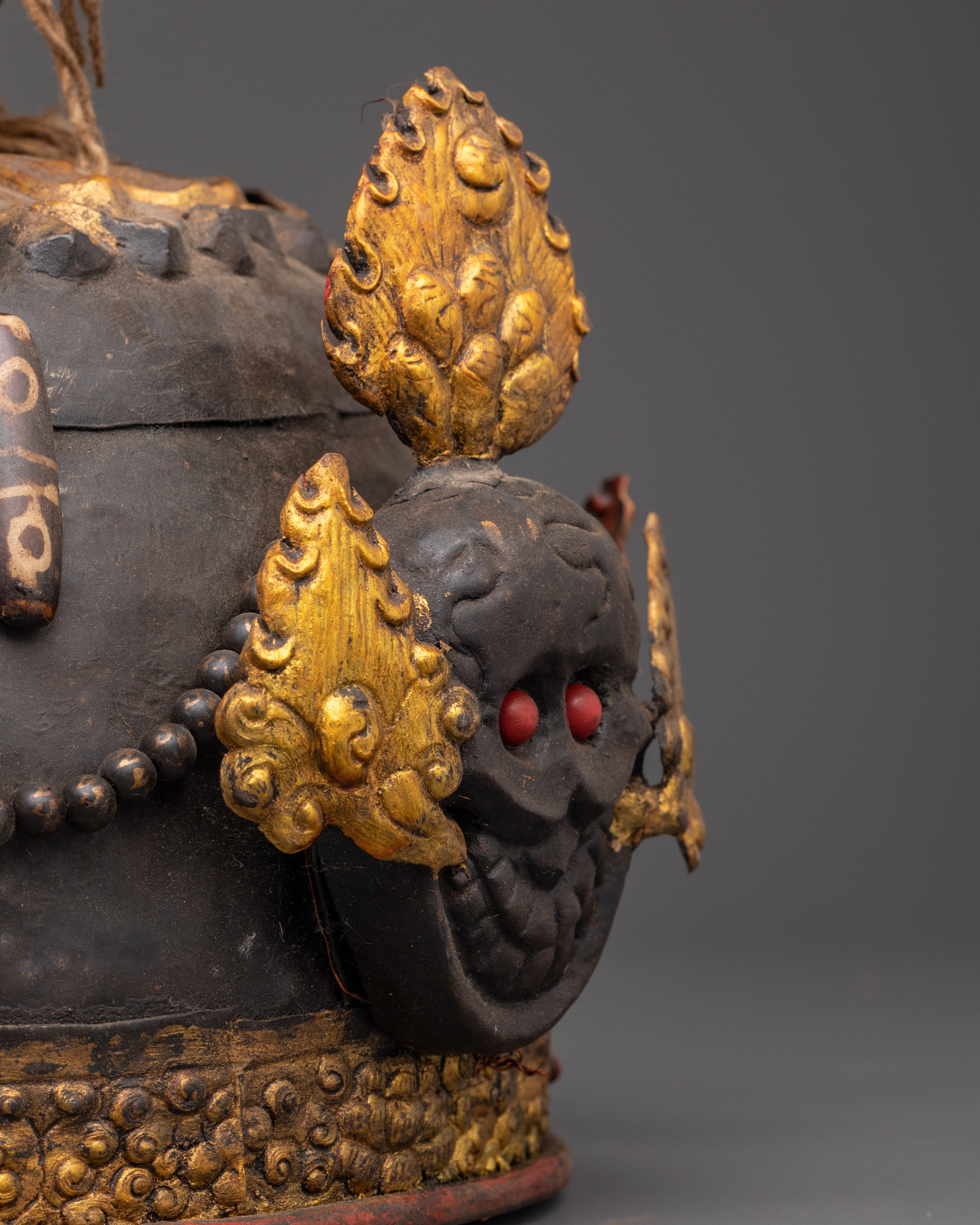 Tibetan Iron Skull Crown | Gothic Spiritual Crown