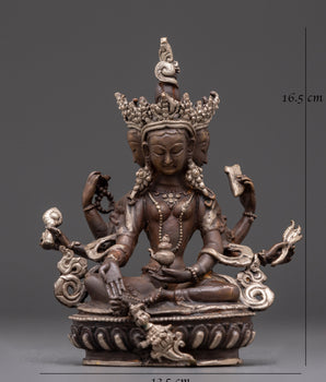Tibetan goddess Vasudhara statue |  Symbol of Wisdom