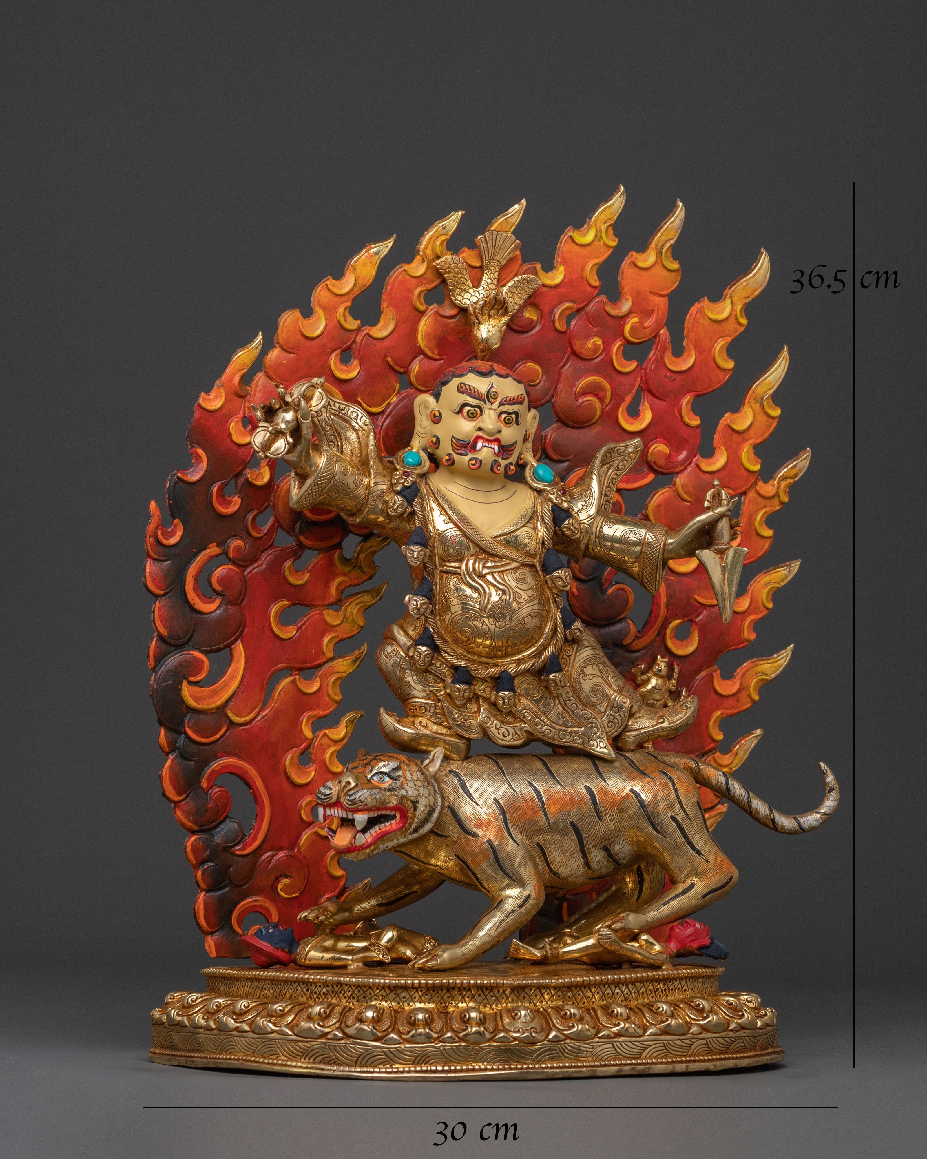 Spiritual Dorje Drollo Vajra Protector Statue | Tibetan Buddhist Sculpture