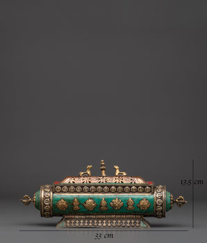 Tibetan Handcrafted Brass Incense Burner | Buddhist Ritual & Meditation Altar Decor