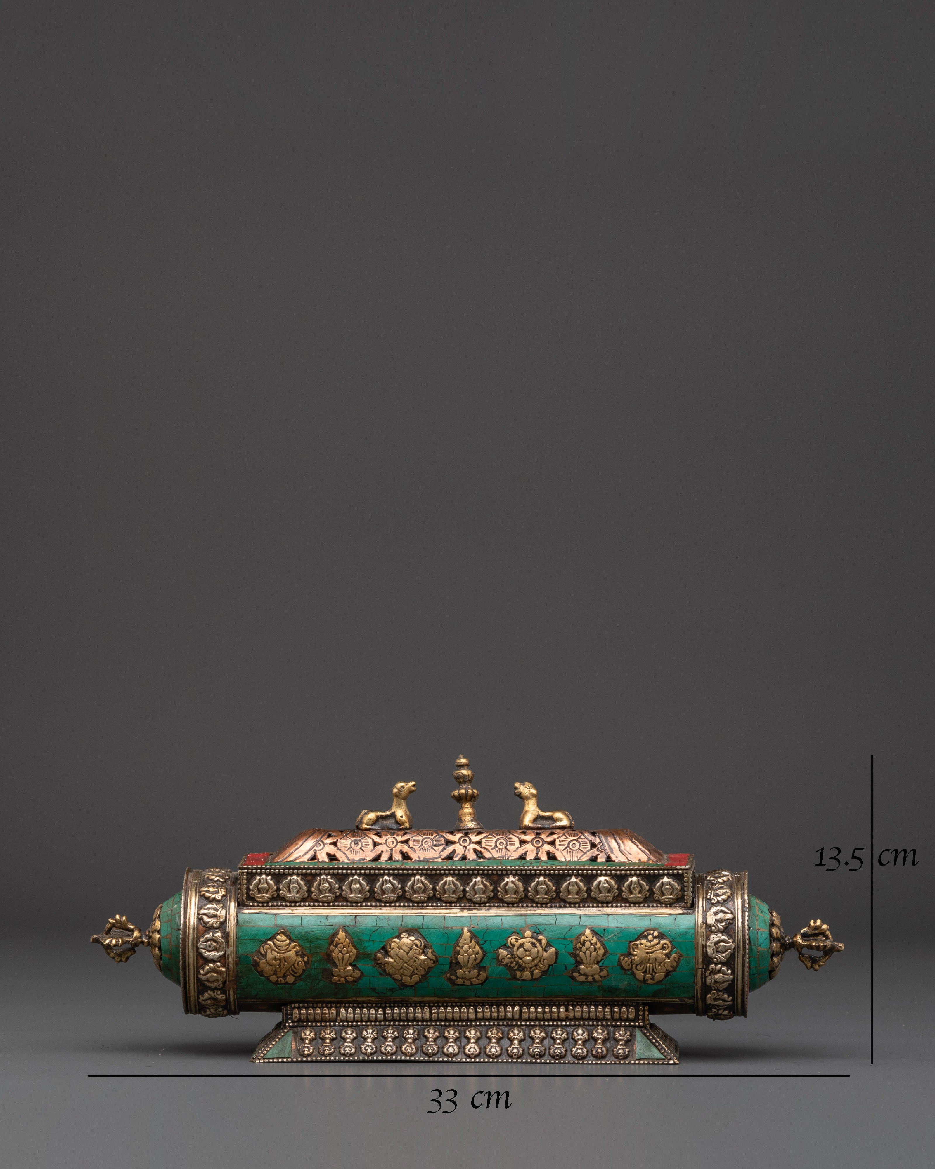 Tibetan Handcrafted Brass Incense Burner | Buddhist Ritual & Meditation Altar Decor