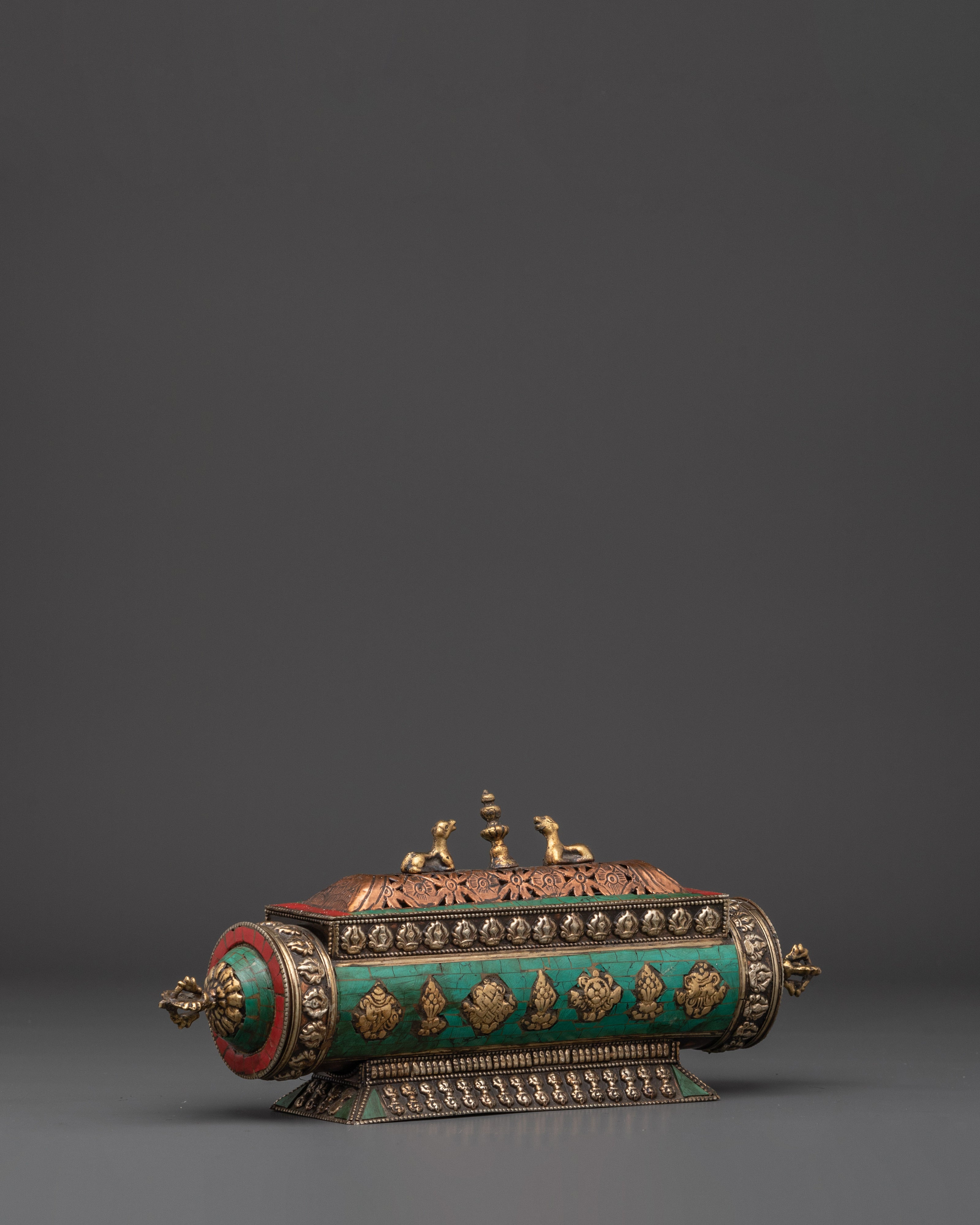 Tibetan Handcrafted Brass Incense Burner | Buddhist Ritual & Meditation Altar Decor