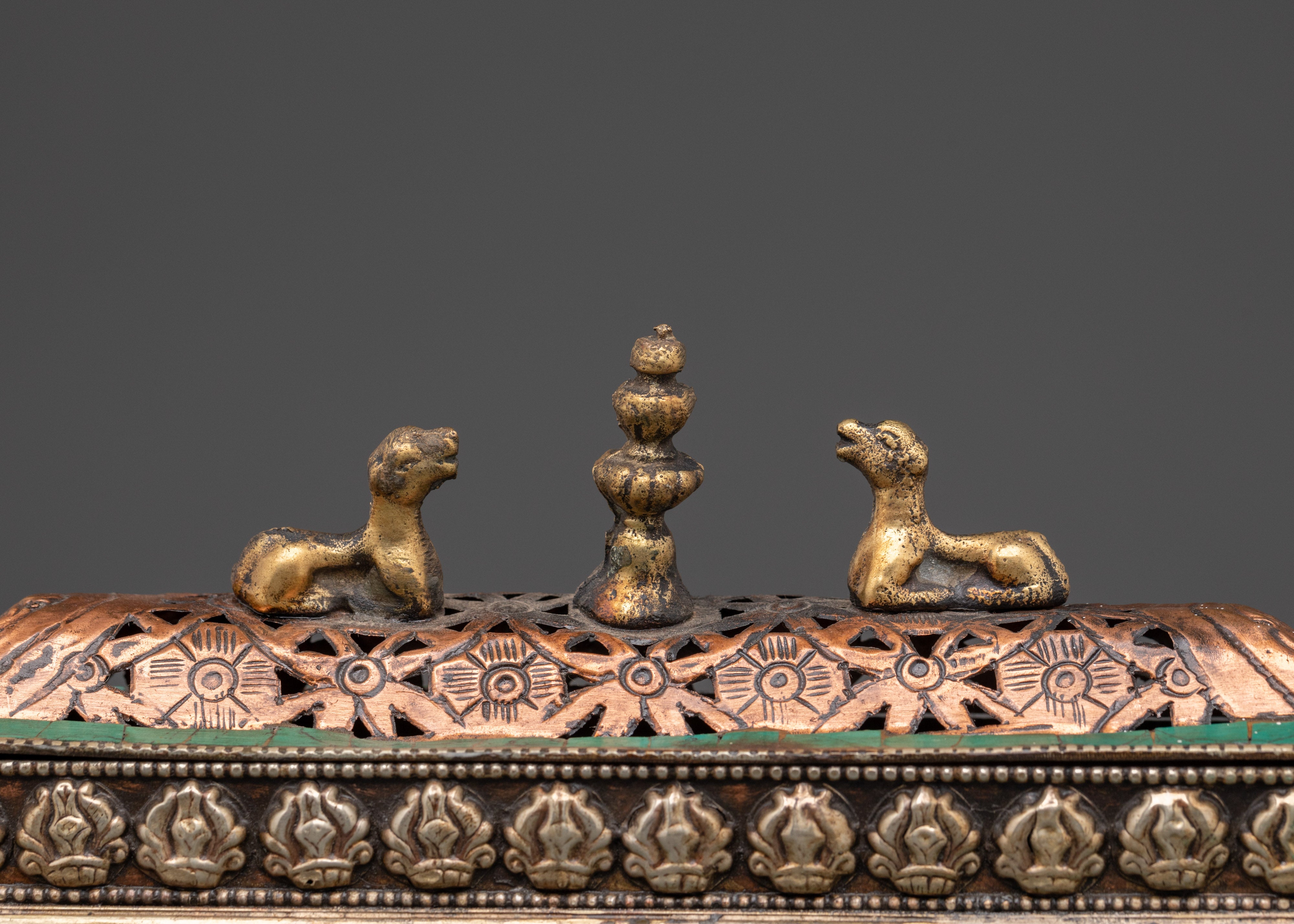 Tibetan Handcrafted Brass Incense Burner | Buddhist Ritual & Meditation Altar Decor