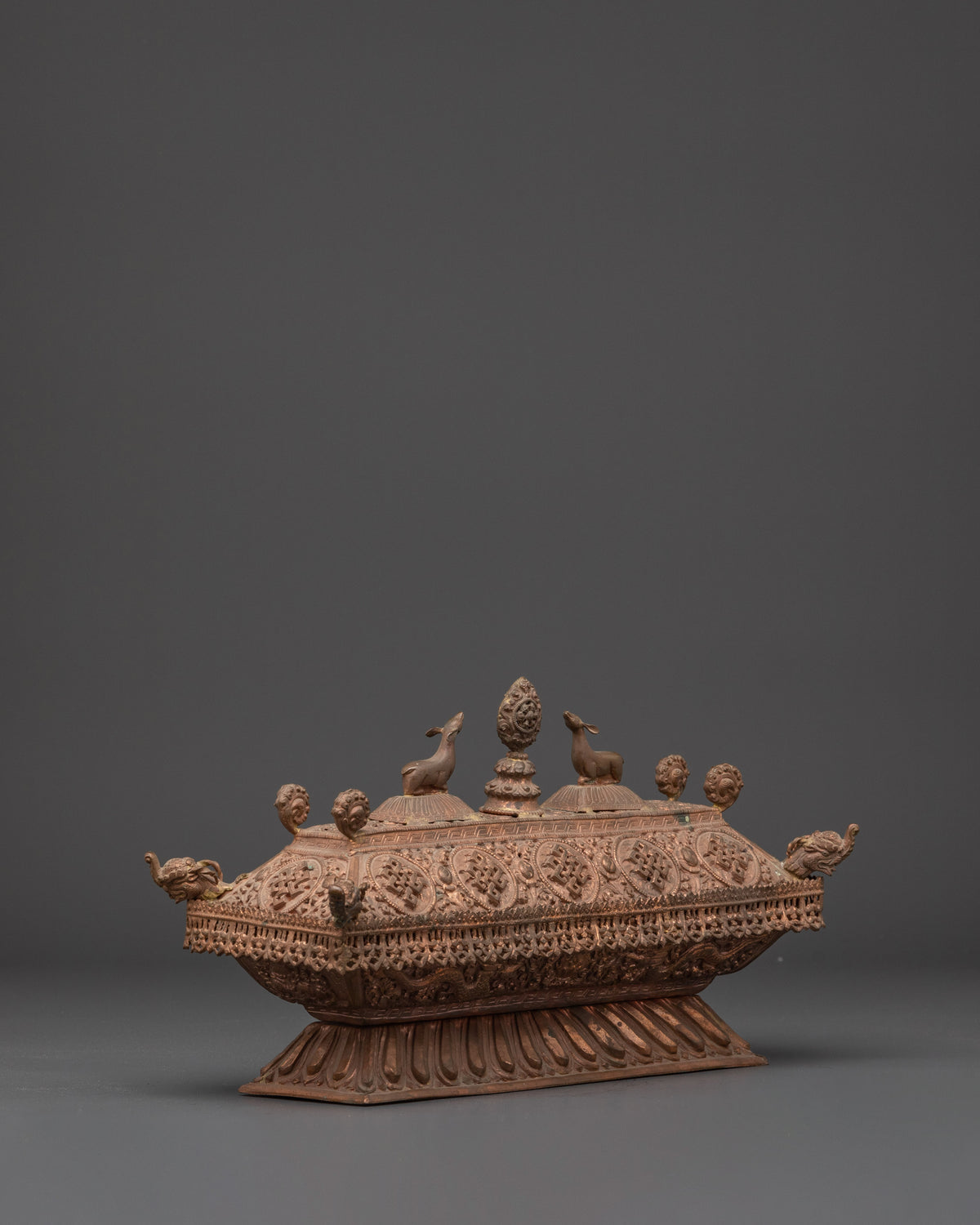Tibetan Ritual Incense Burner | Handcrafted Copper Incense Burner for Sacred Ceremonies