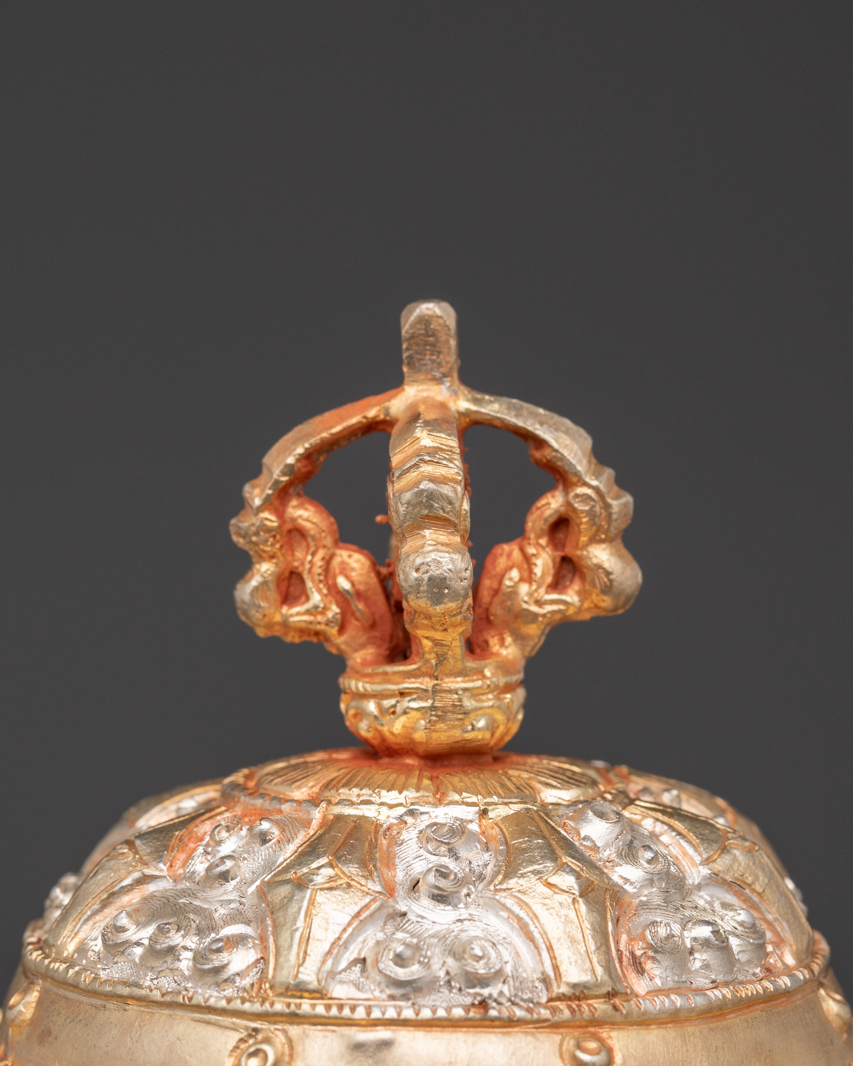 Traditional Handmade Tibetan Rice Pot | Copper with Gold & Silver Plating