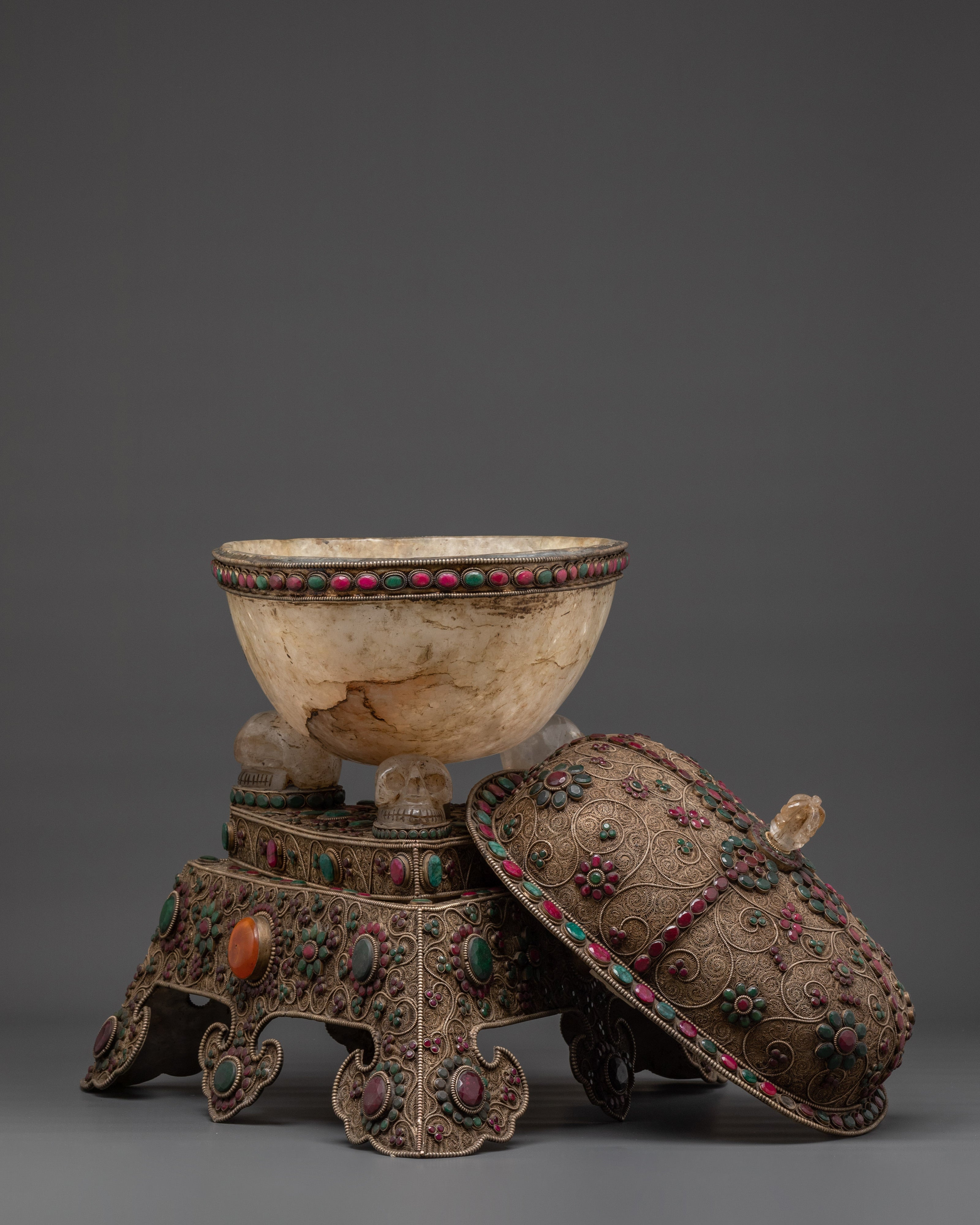 Crystal Kapala | Tibetan Ritual Skull Cup