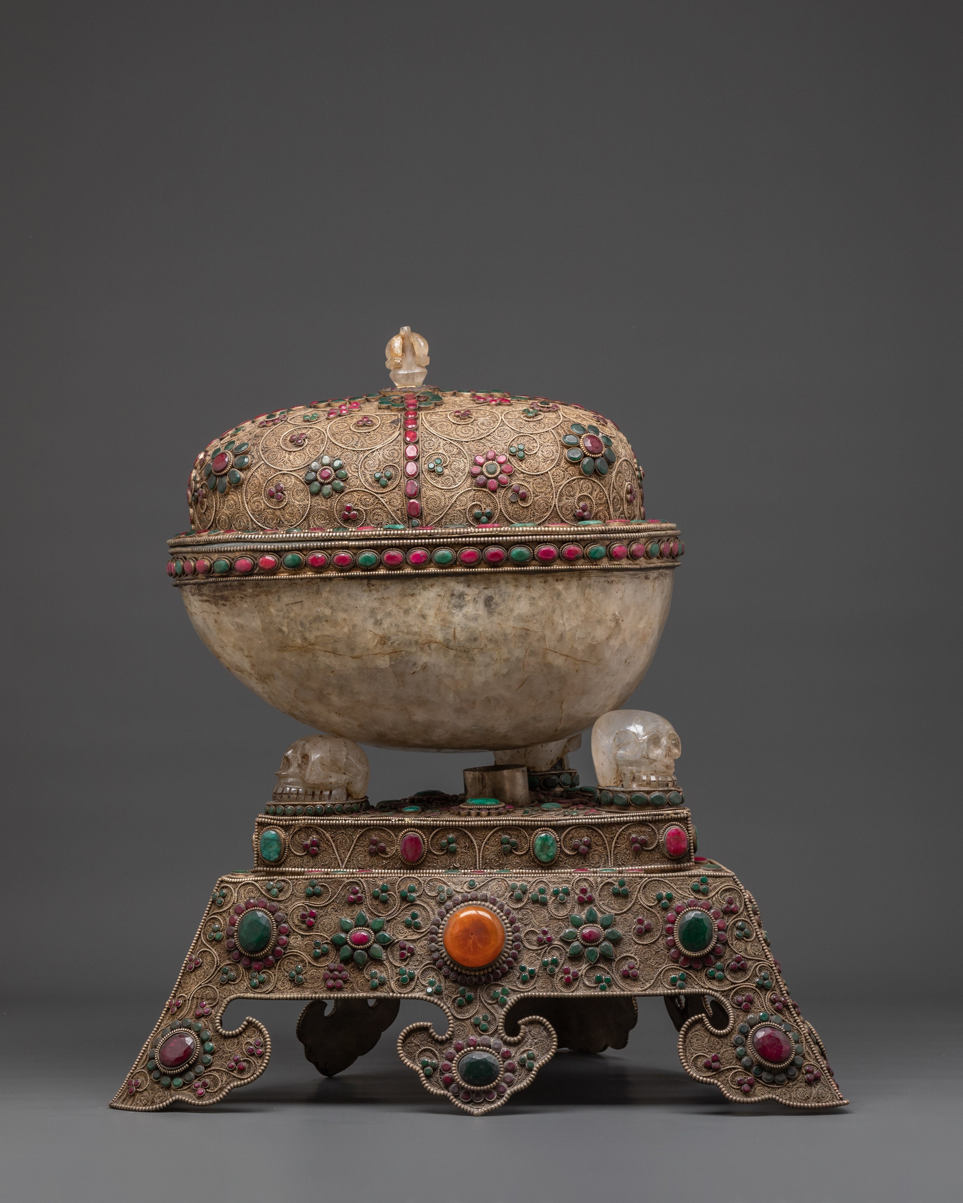 Crystal Kapala | Tibetan Ritual Skull Cup