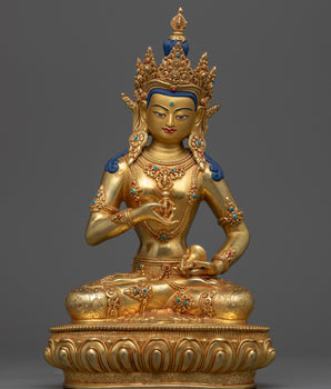 Vajrasattva 24k Gold Gilded Statue