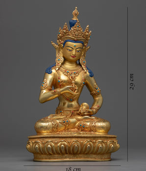 Vajrasattva 24k Gold Gilded Statue