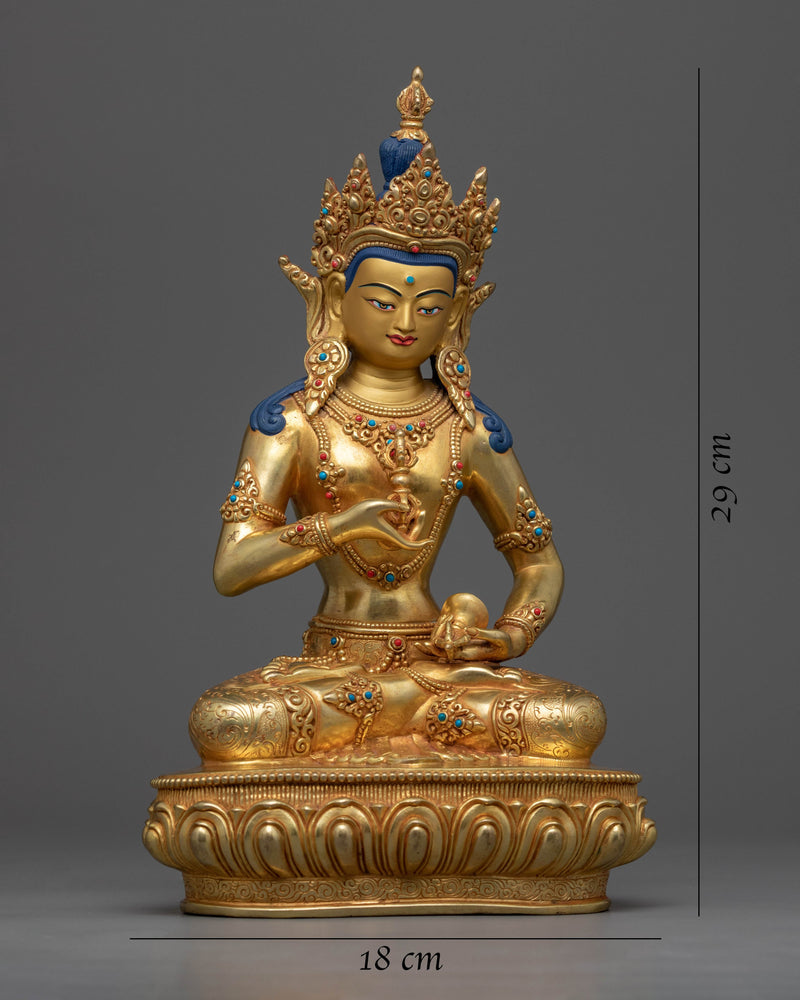 Vajrasattva 24k Gold Gilded Statue