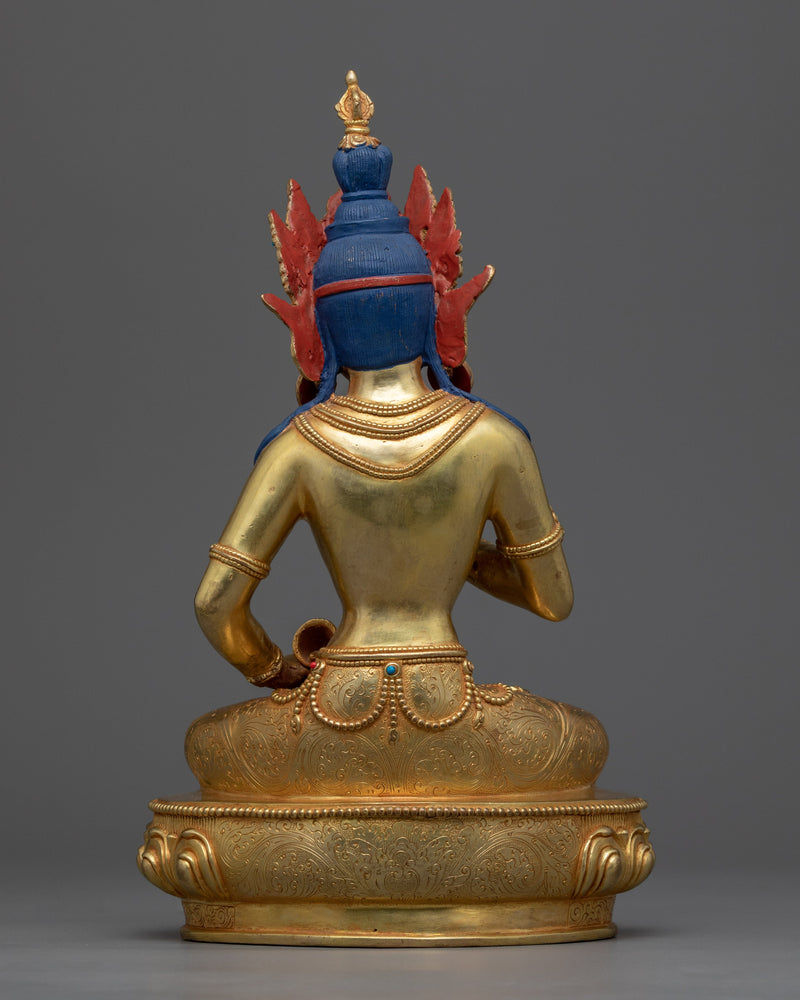 Vajrasattva 24k Gold Gilded Statue