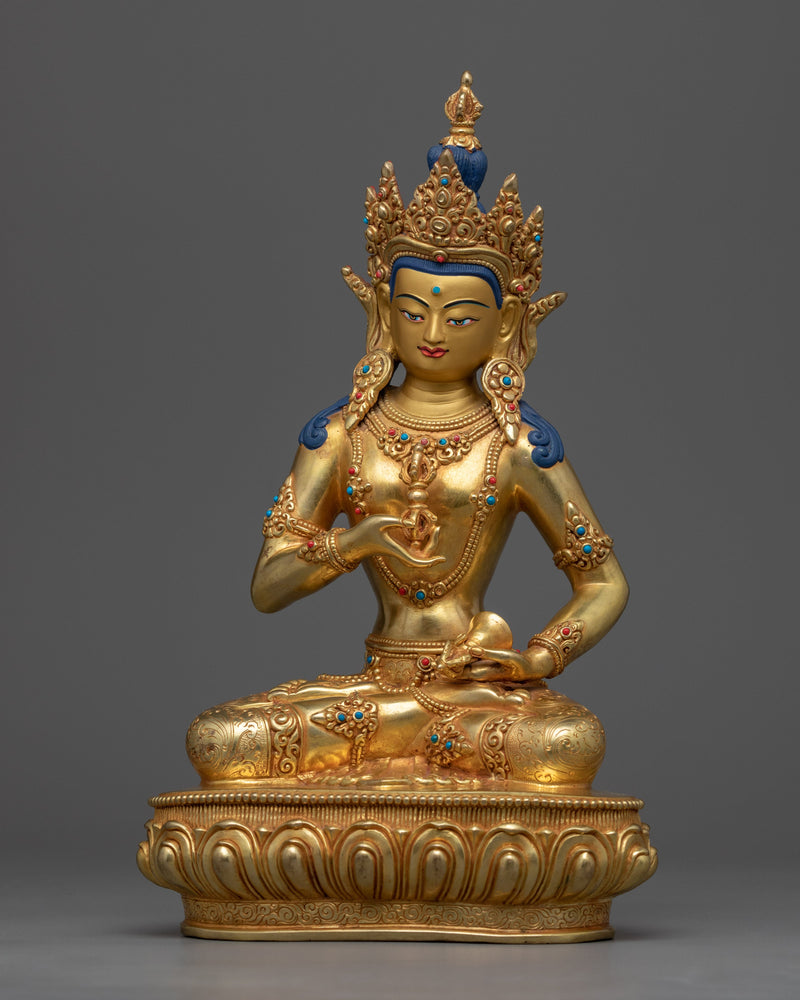 Vajrasattva 24k Gold Gilded Statue