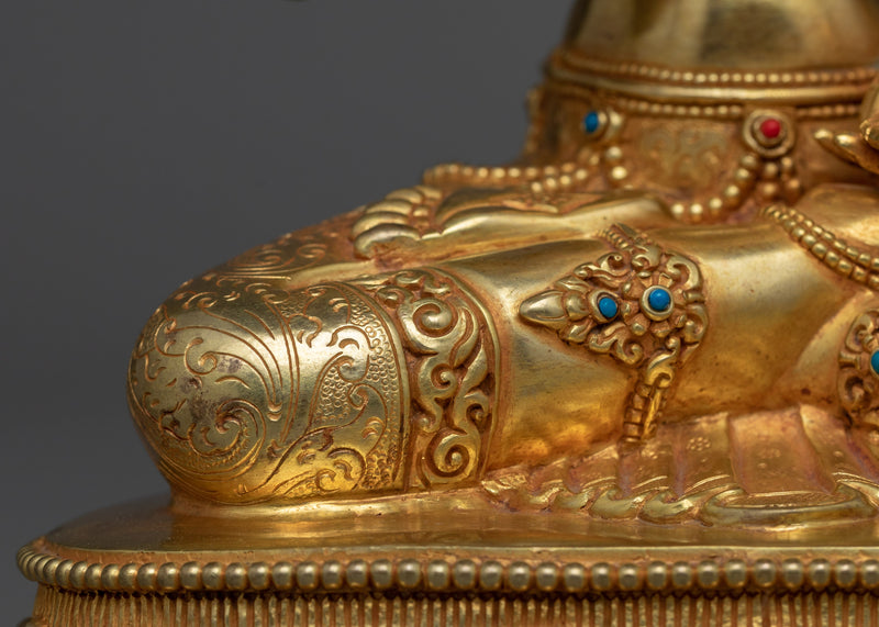 Vajrasattva 24k Gold Gilded Statue