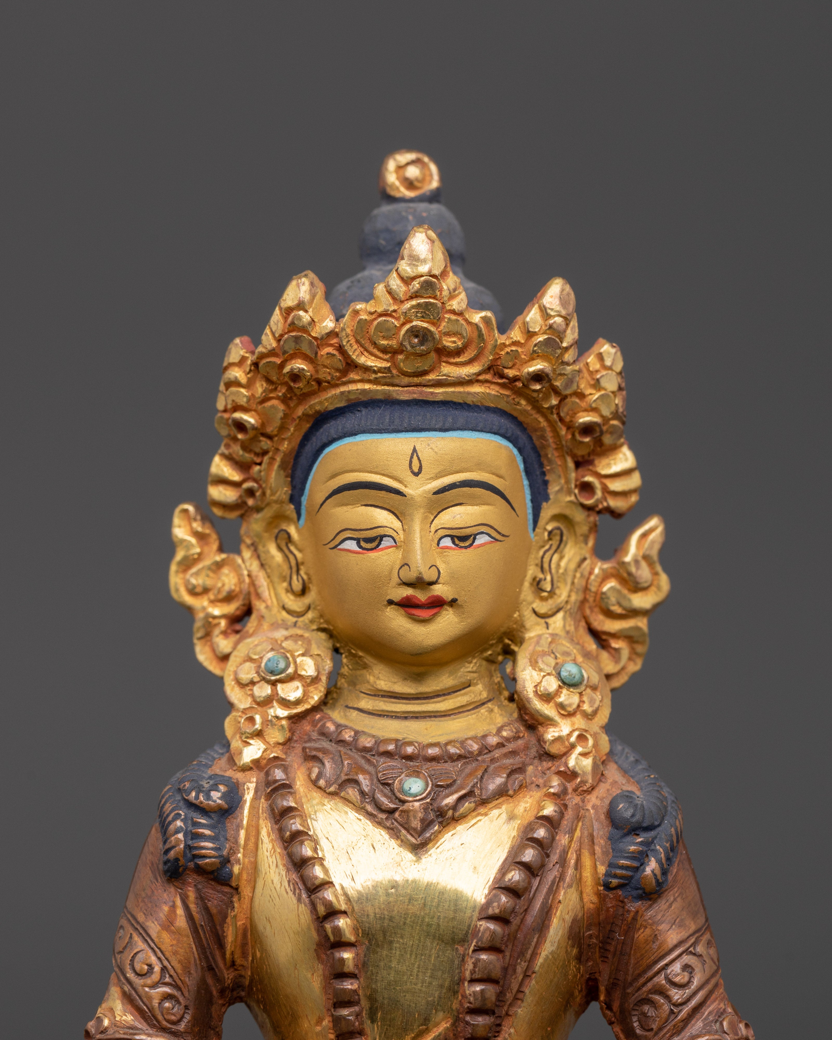 Tibetan Amitayus Statue | Buddha of Longevity and Spiritual Enlightenment