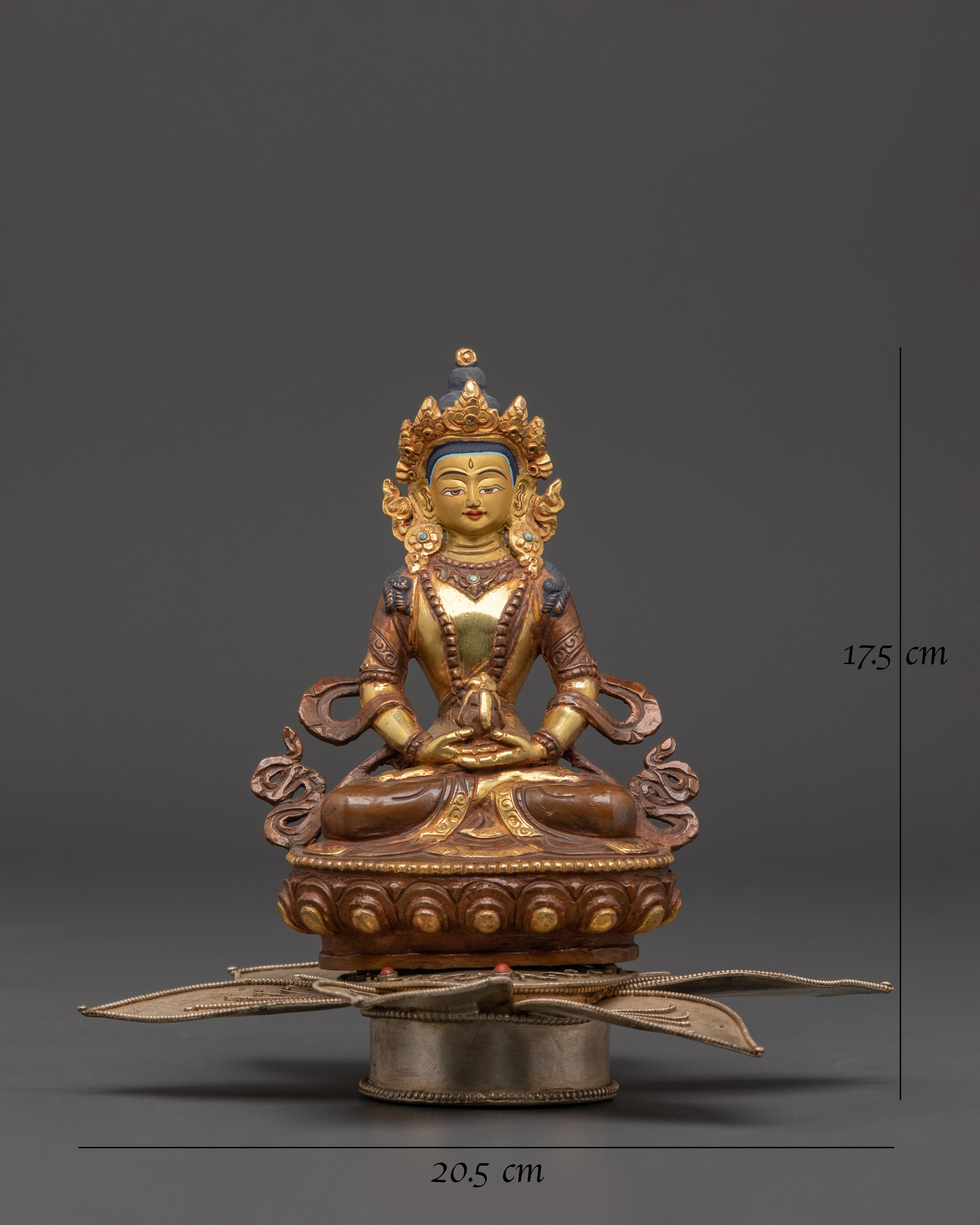 Tibetan Amitayus Statue | Buddha of Longevity and Spiritual Enlightenment