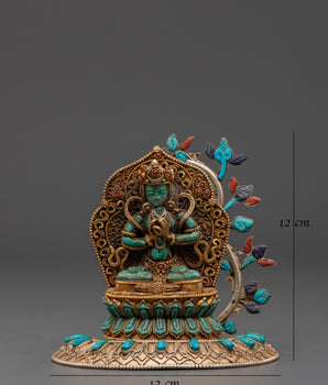 Tibetan Wisdom Deity Vairochana Statue | Representation of Compassion
