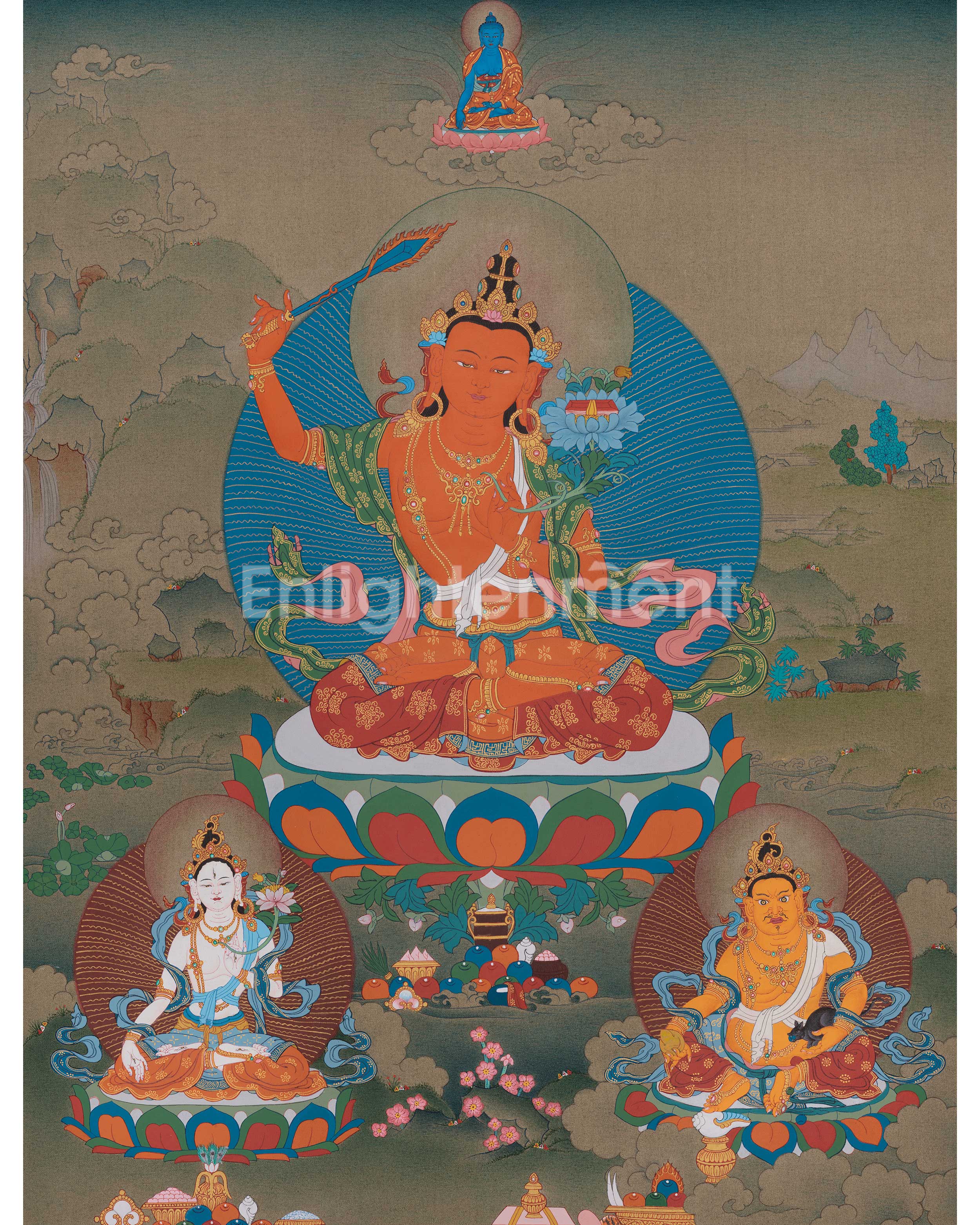 Manjushri Sword of Wisdom Thangka