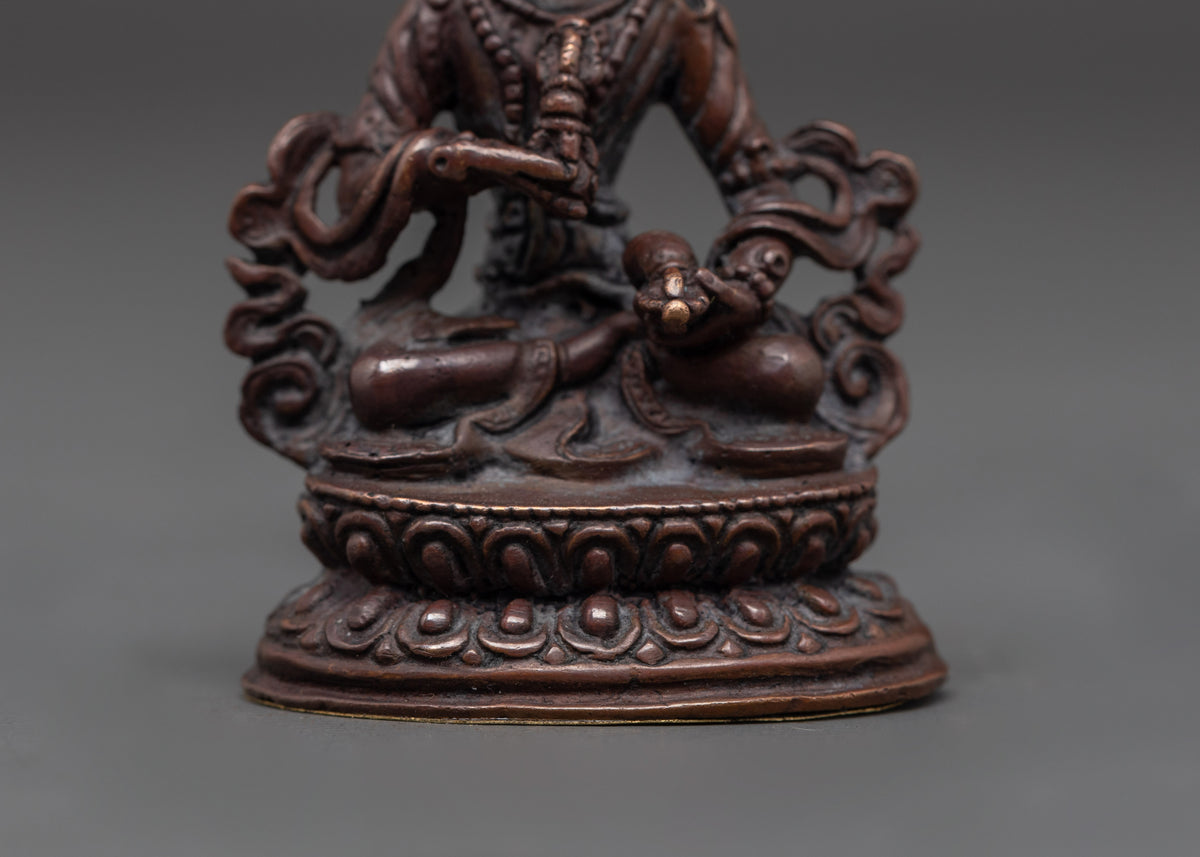 Vajrayana Vajrasattva Sculpture | Oxidized Copper Machine Made Buddhist Statue