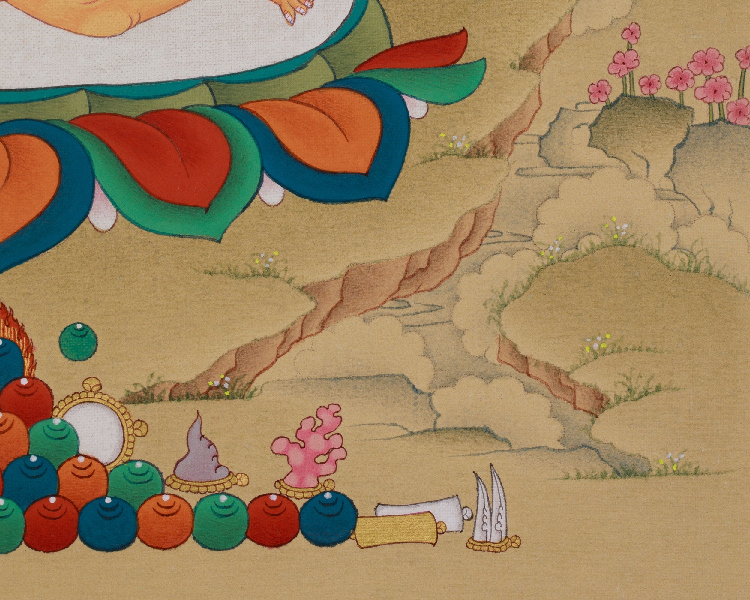 Himalayan Black Dzambhala Thangka | Tibetan Art for Prosperity, Protection, and Abundance