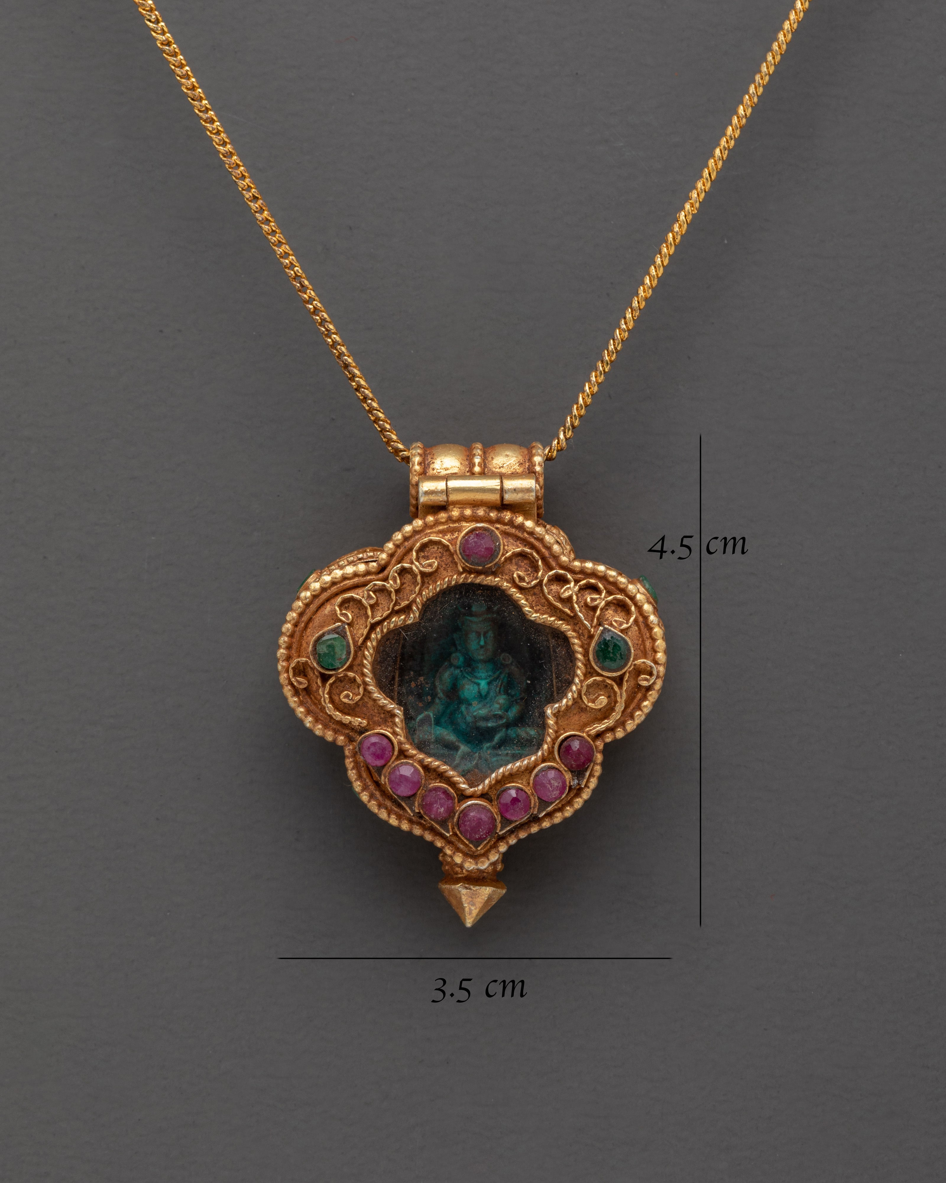 Spiritual Ghau Prayer Box Locket | Tibetan Amulet for Protection
