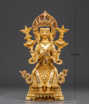 Handcrafted Maitreya Buddha Sculpture | Spiritual Decor for Altar or Meditation
