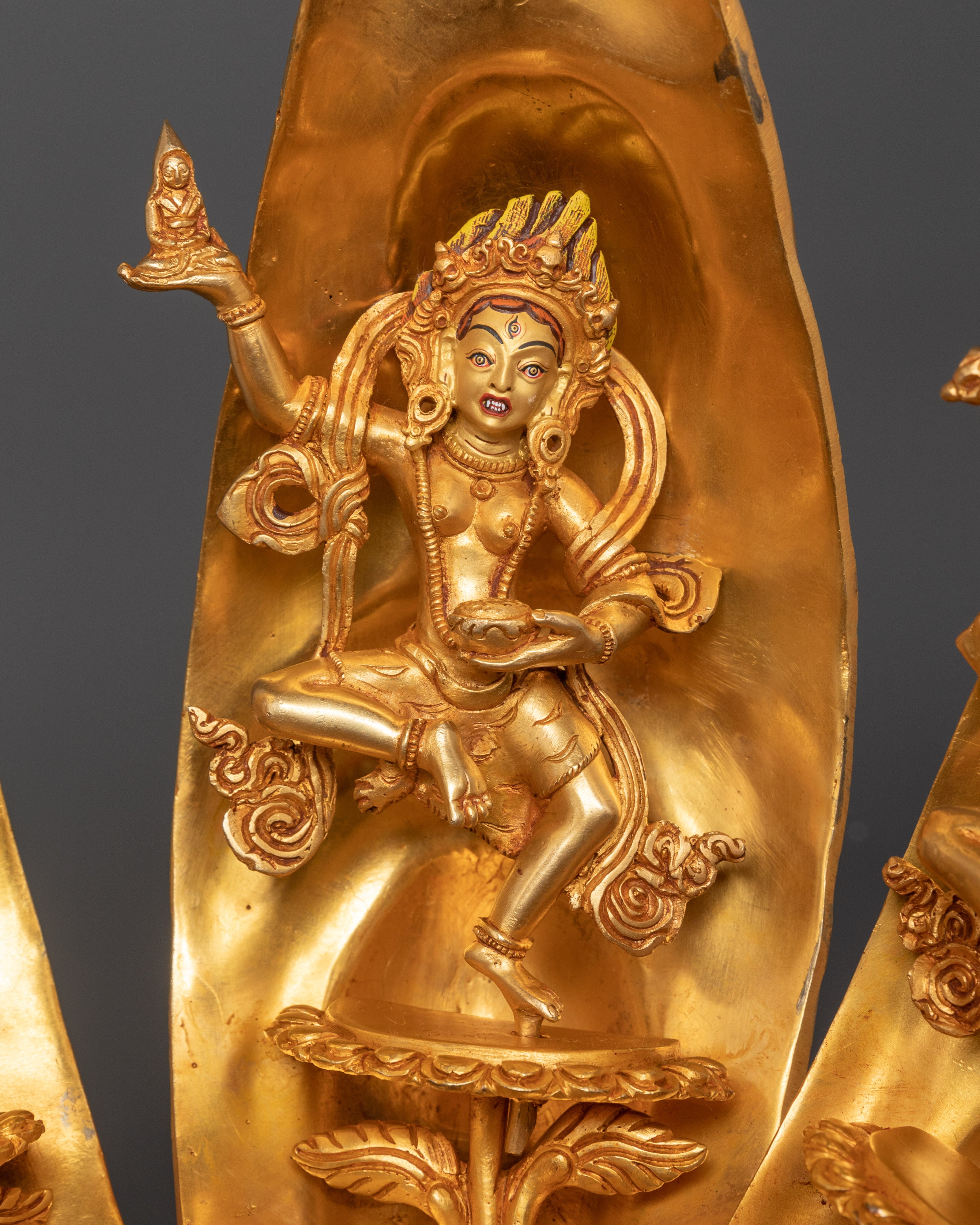 Tibetan Lotus Shrine and Altar Decor | Himalayan Ritual Masterpiece