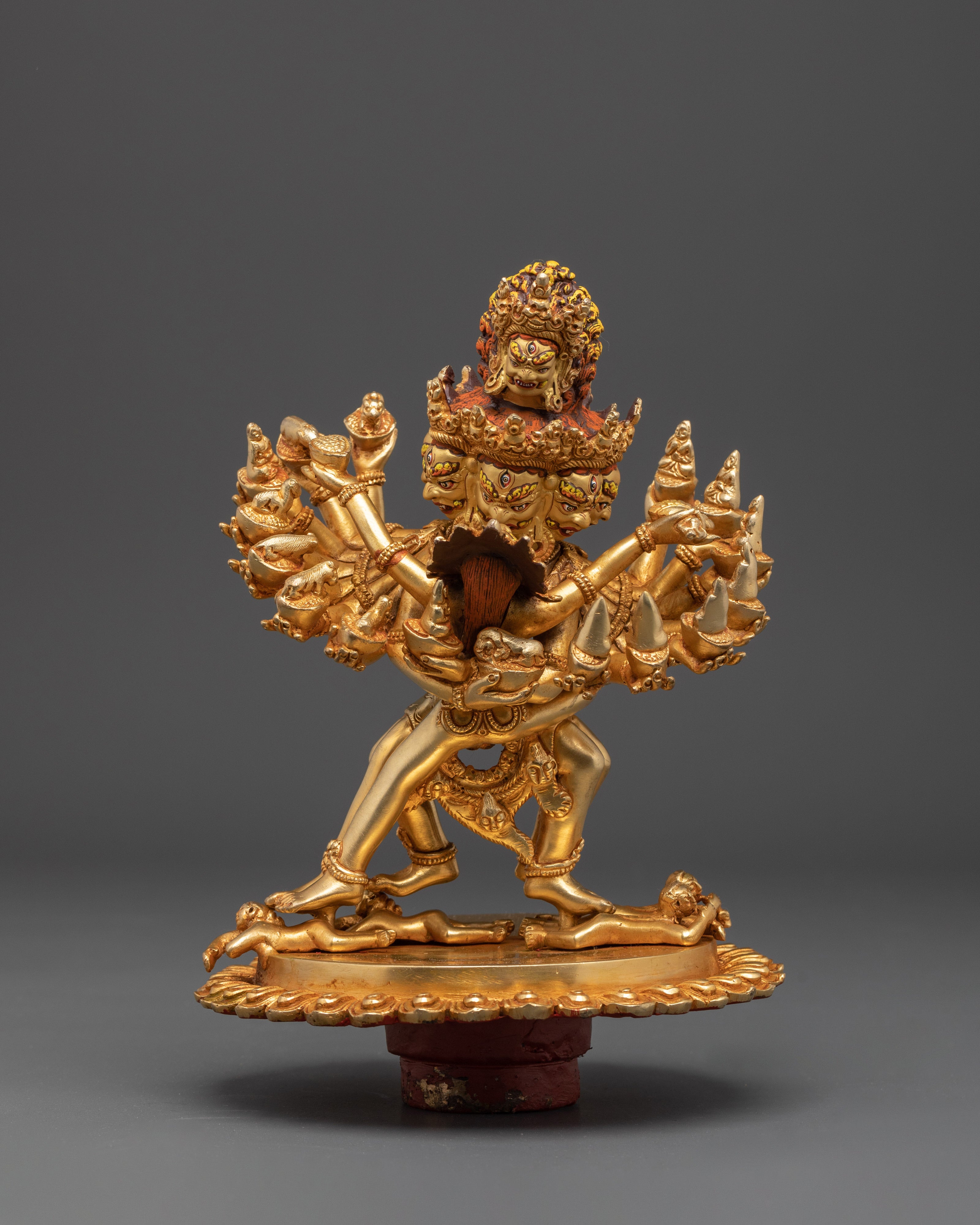 Tibetan Lotus Shrine and Altar Decor | Himalayan Ritual Masterpiece