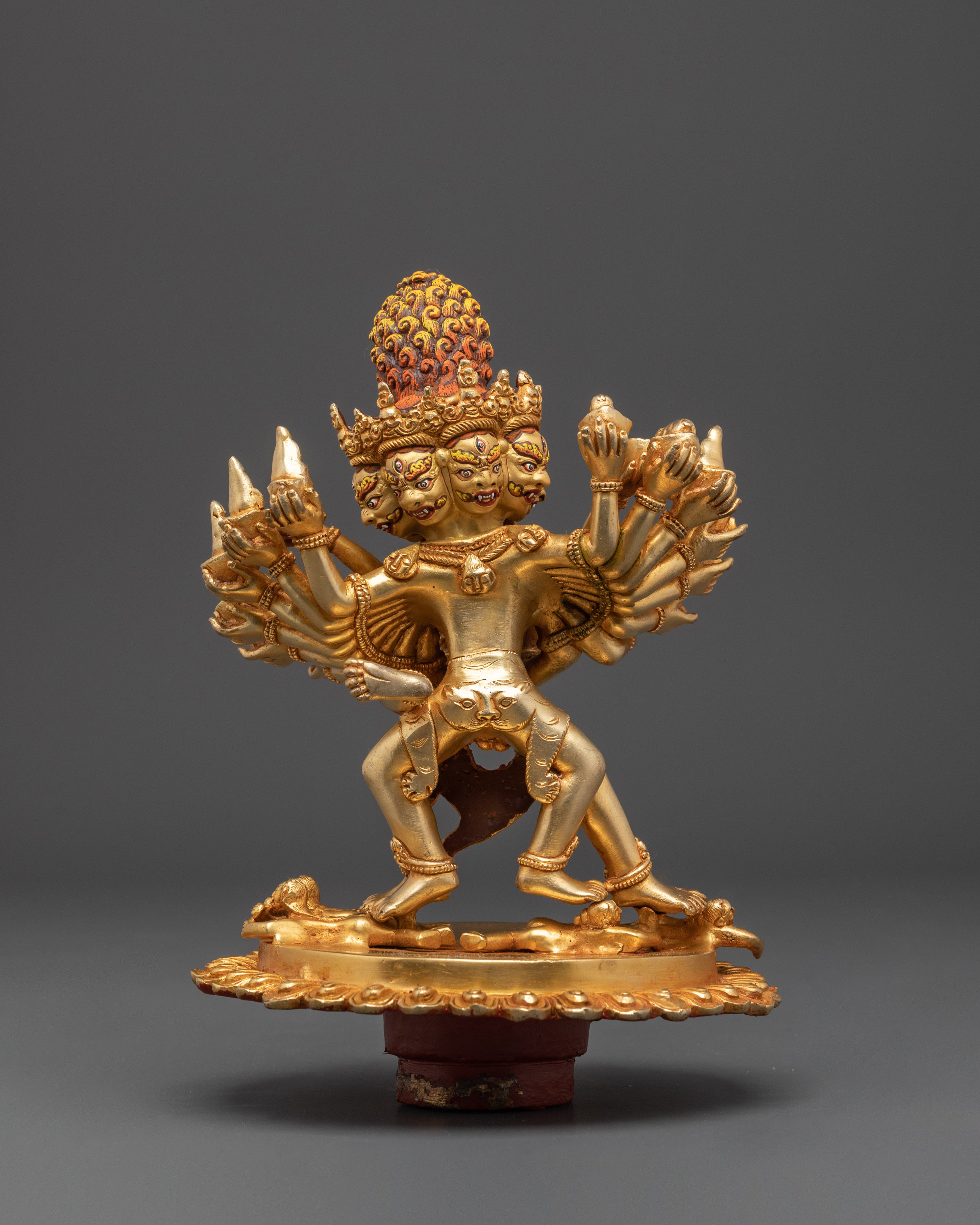 Tibetan Lotus Shrine and Altar Decor | Himalayan Ritual Masterpiece