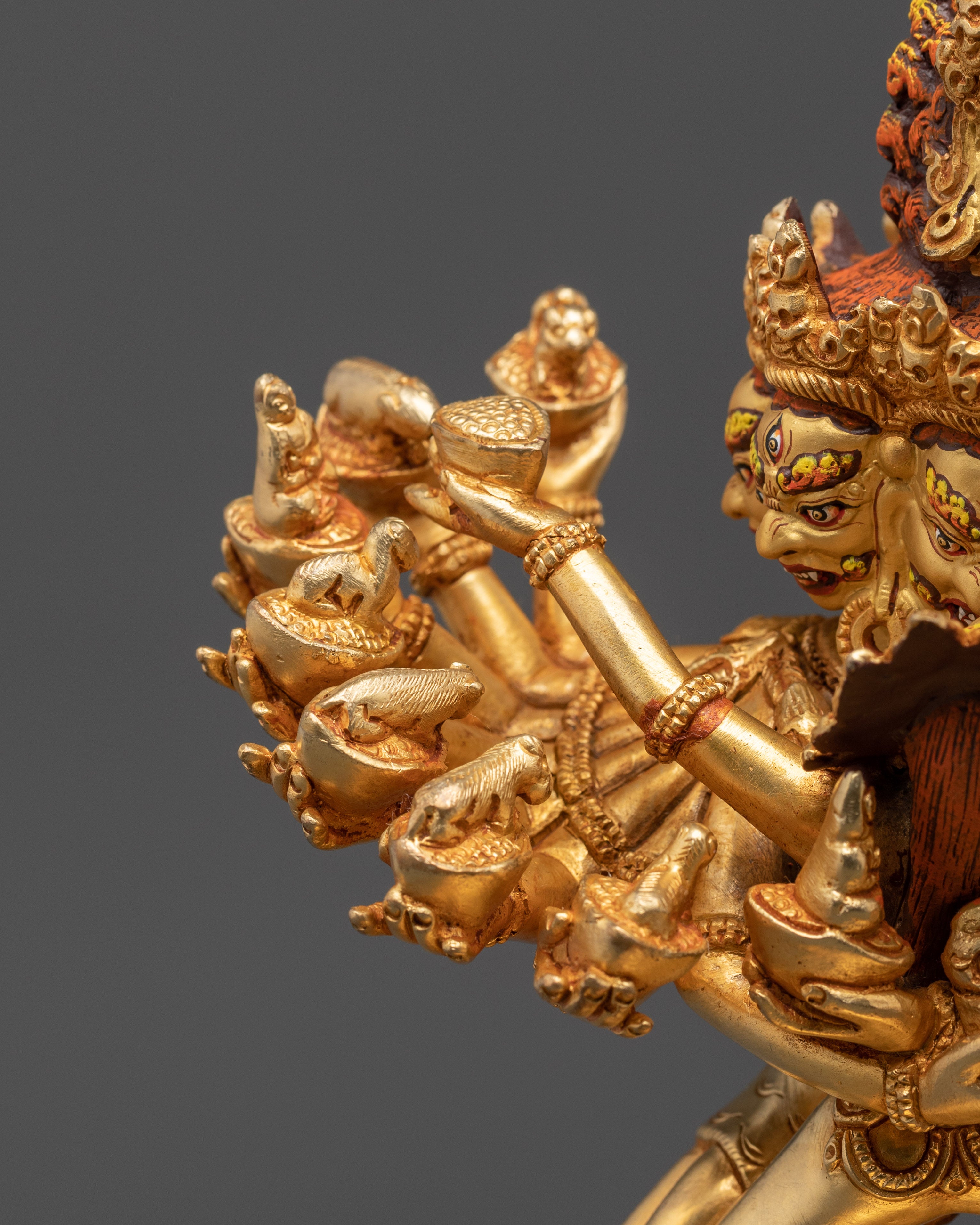 Tibetan Lotus Shrine and Altar Decor | Himalayan Ritual Masterpiece