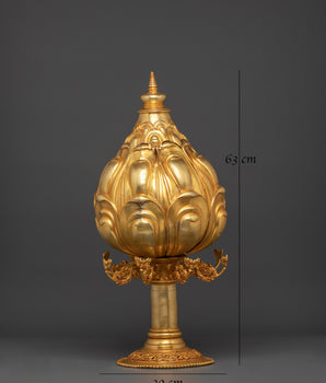 Tibetan Lotus Shrine and Altar Decor | Himalayan Ritual Masterpiece