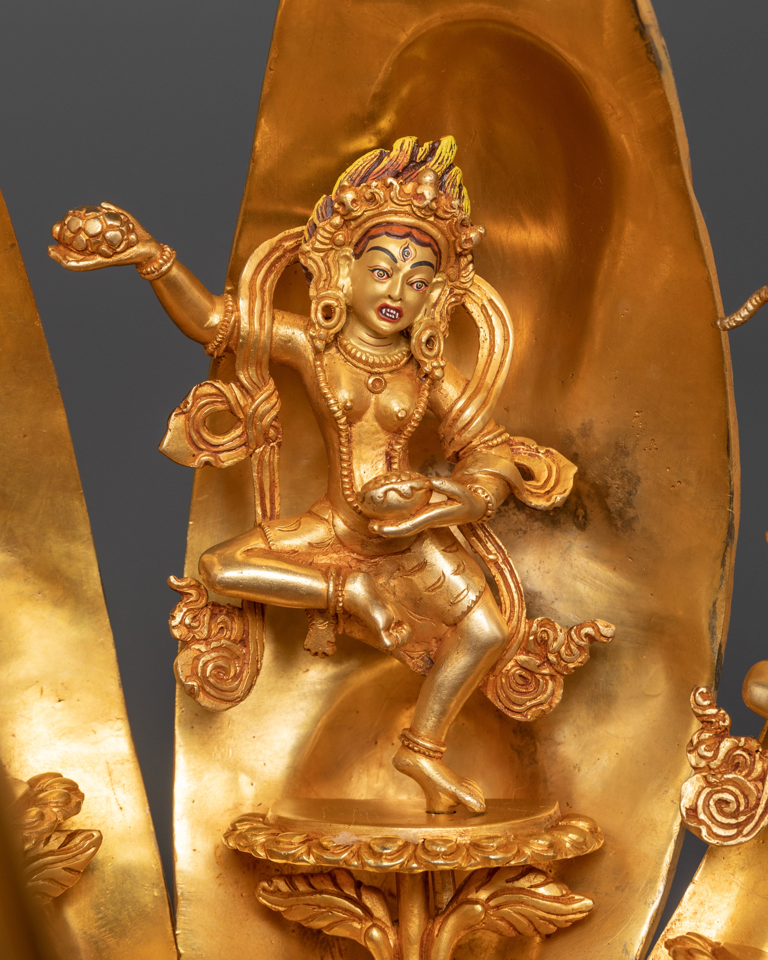 Tibetan Lotus Shrine and Altar Decor | Himalayan Ritual Masterpiece