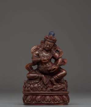 Oxidized Abundance Deity Dzambhala Statue