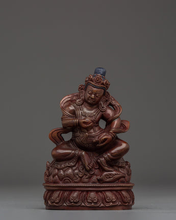 Oxidized Abundance Deity Dzambhala Statue