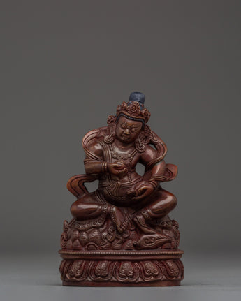 Oxidized Abundance Deity Dzambhala Statue