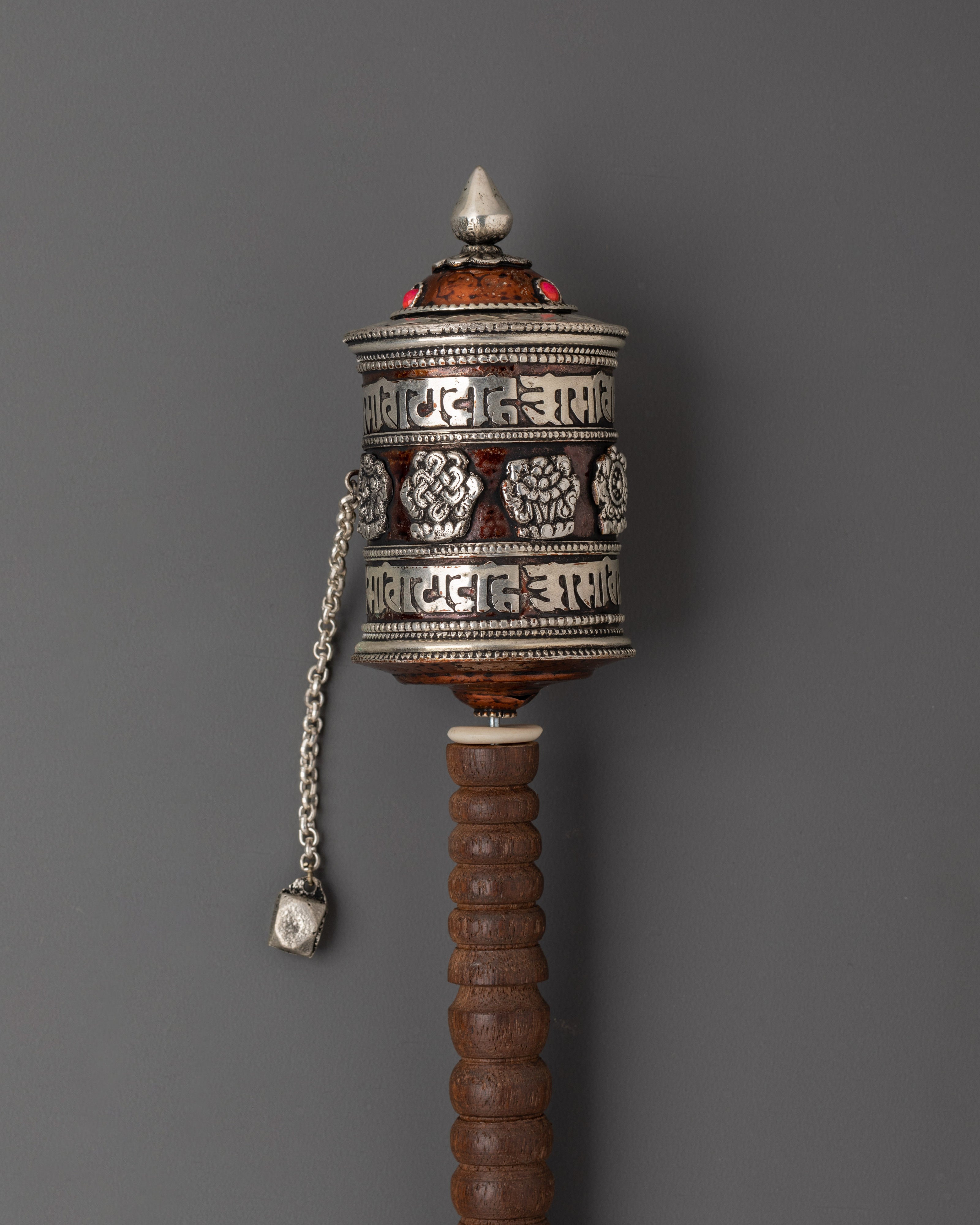 Buddhist Sacred Mantra Prayer Wheel | Himalayan Mantra Spinner