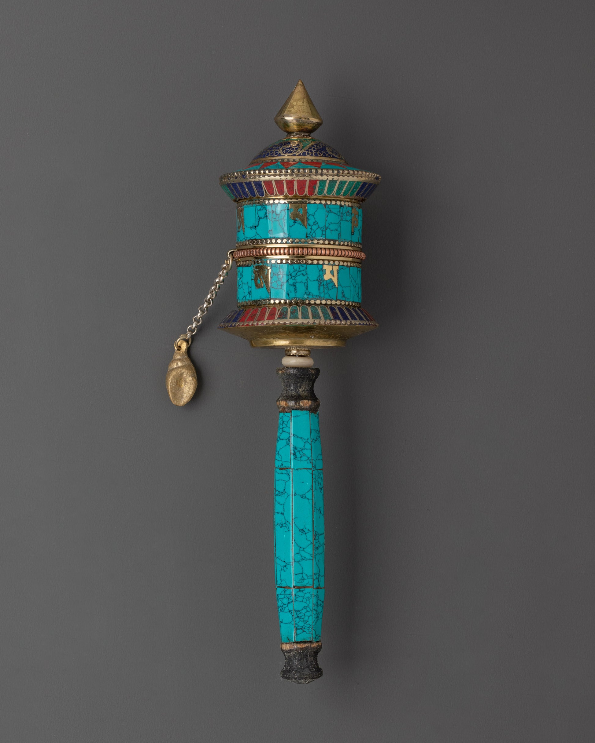 Authentic handcrafted Tibetan prayer wheel