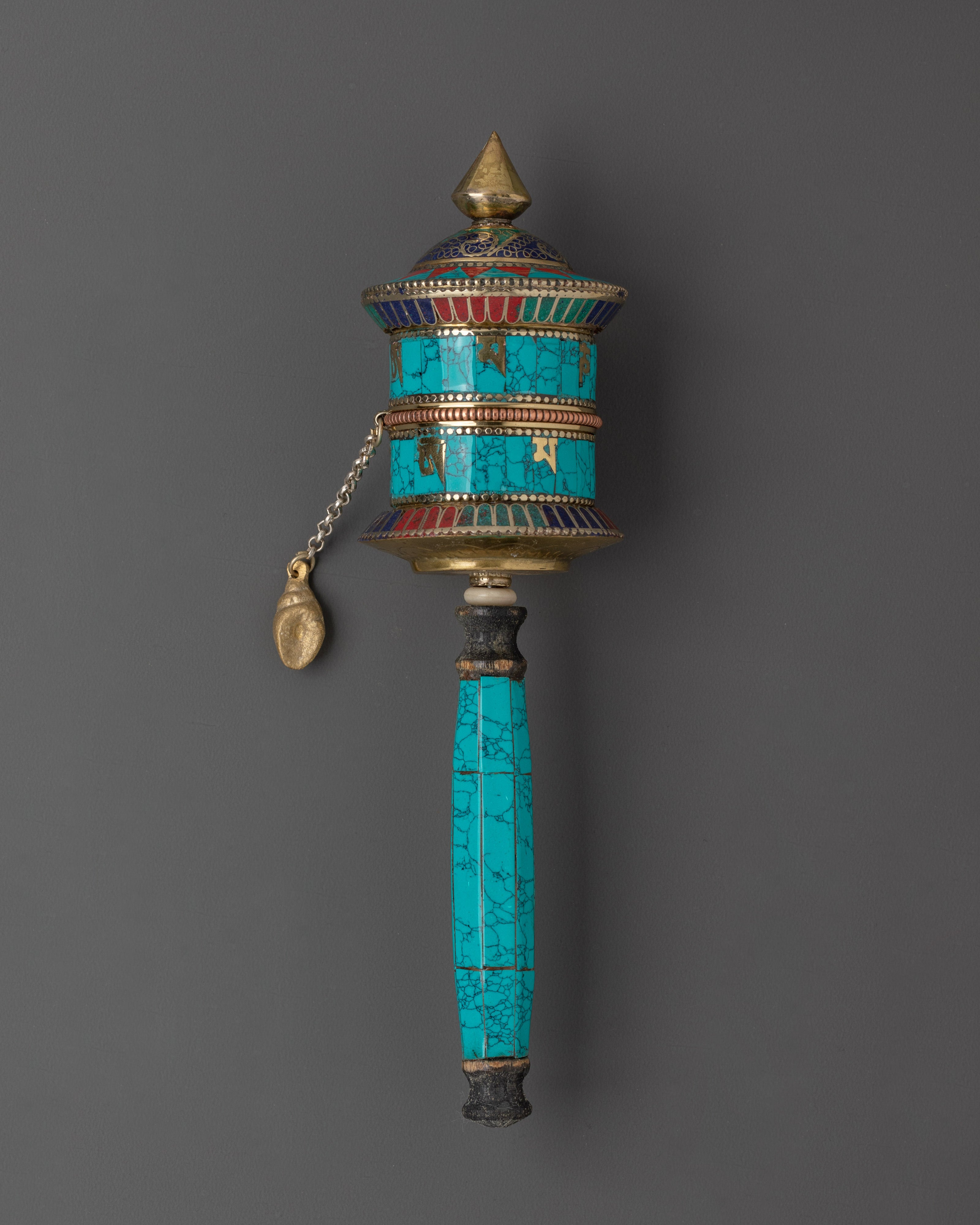 Authentic handcrafted Tibetan prayer wheel