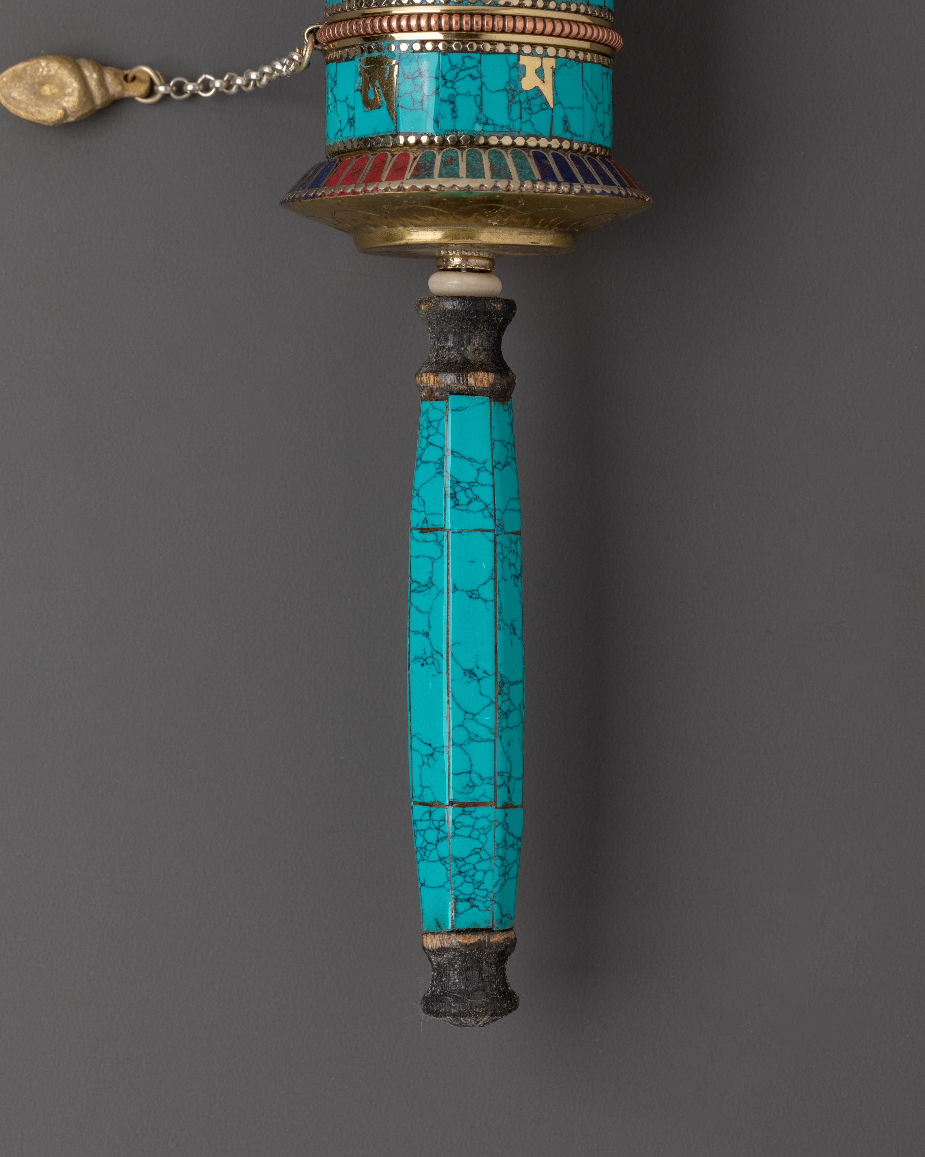 Authentic Handcrafted Tibetan Prayer Wheel | Buddhist Ritual Wheel