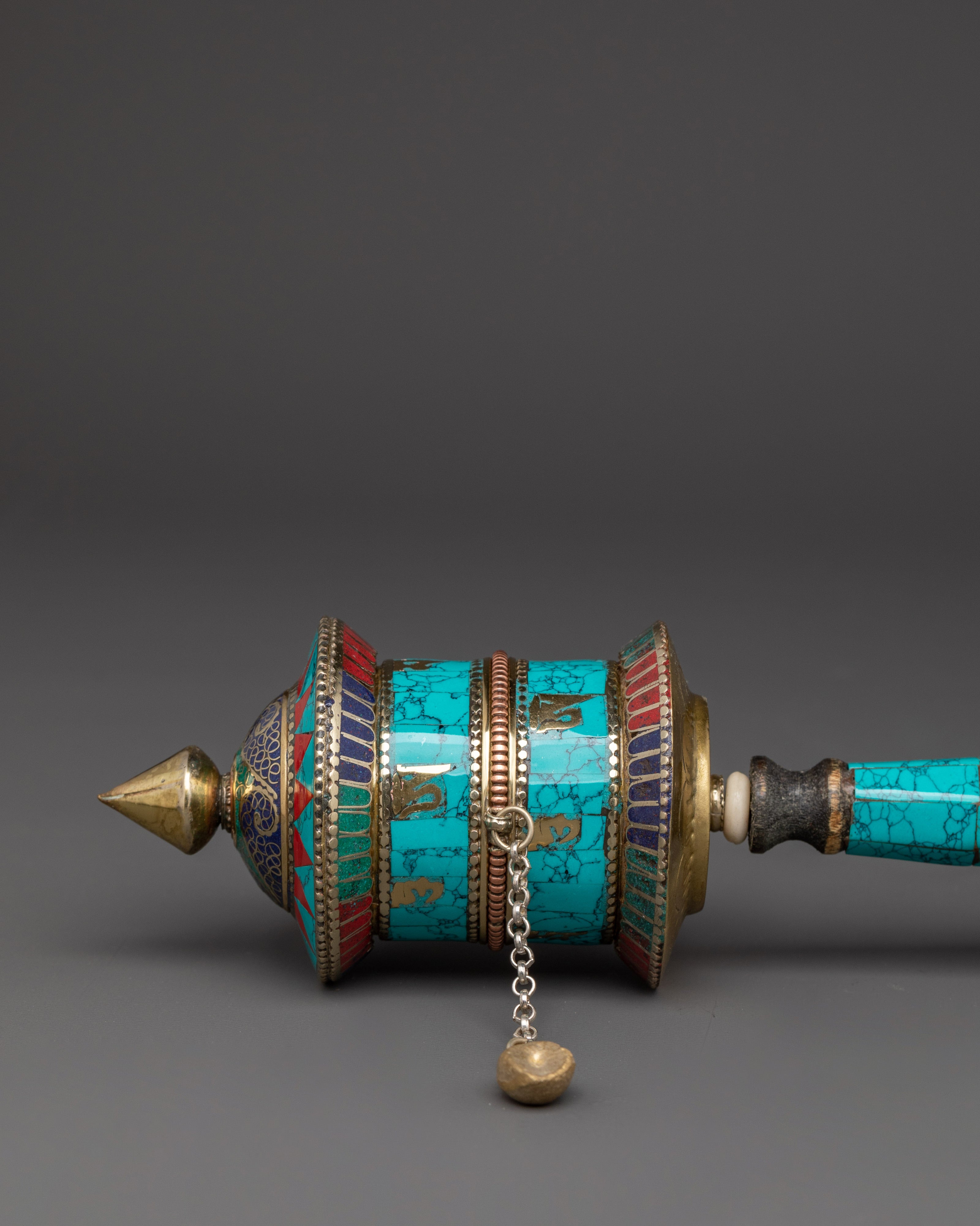 Authentic Handcrafted Tibetan Prayer Wheel | Buddhist Ritual Wheel