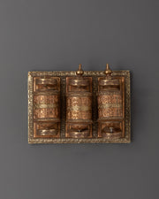 Handcrafted Buddhist Altar Prayer Wheel