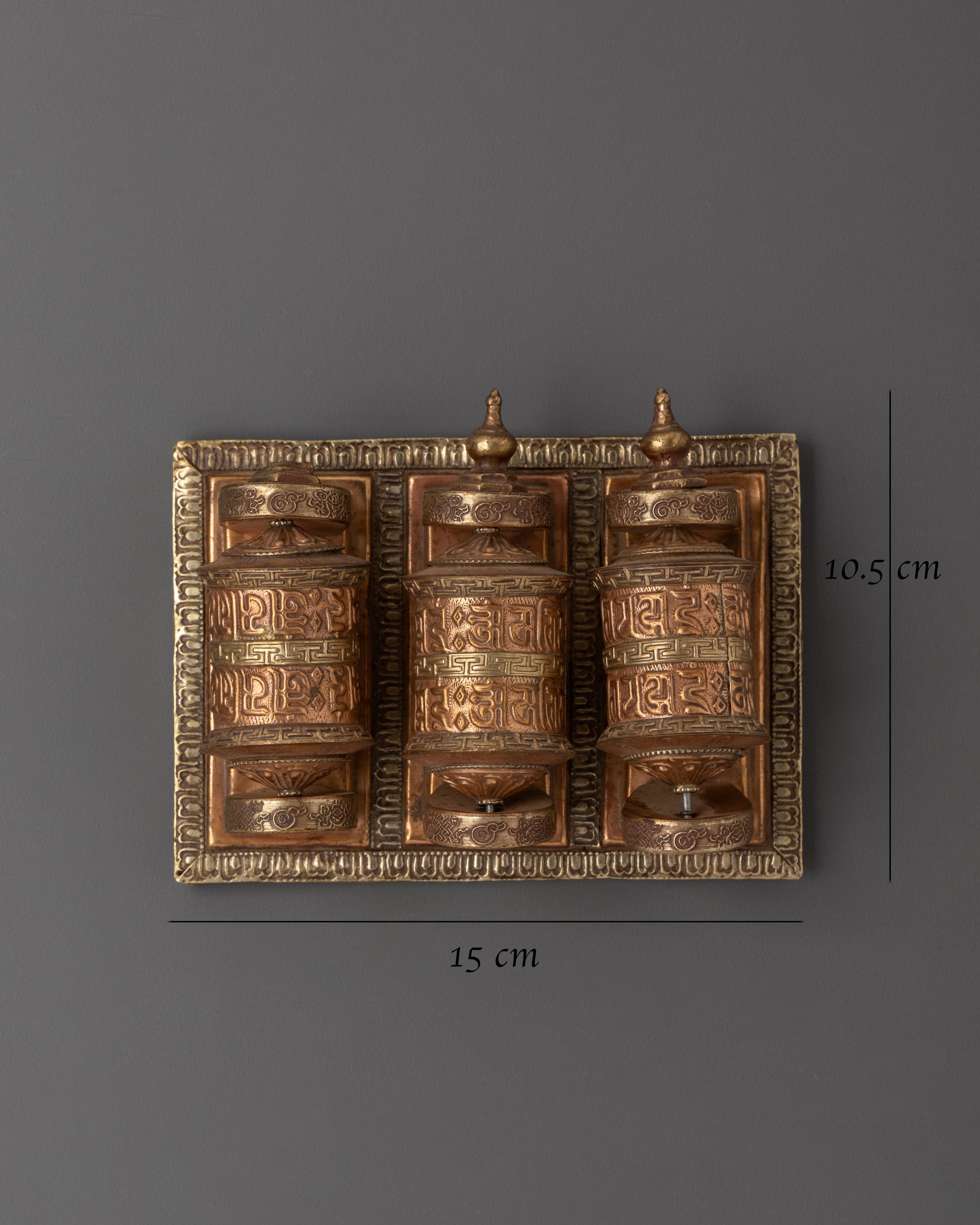 Handcrafted Buddhist Altar Prayer Wheel | Sacred Mantra Wheel for Mindfulness