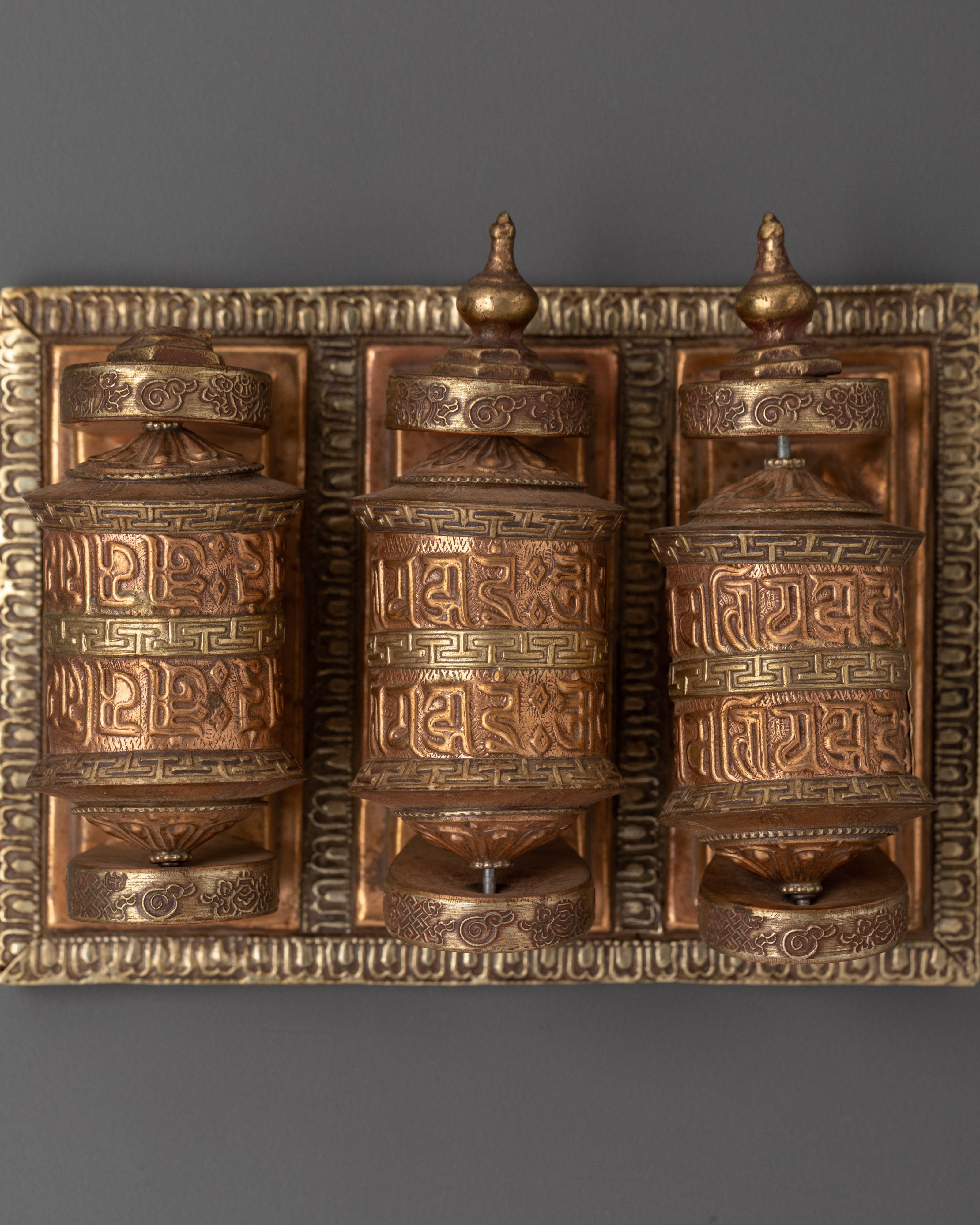 Handcrafted Buddhist Altar Prayer Wheel | Sacred Mantra Wheel for Mindfulness