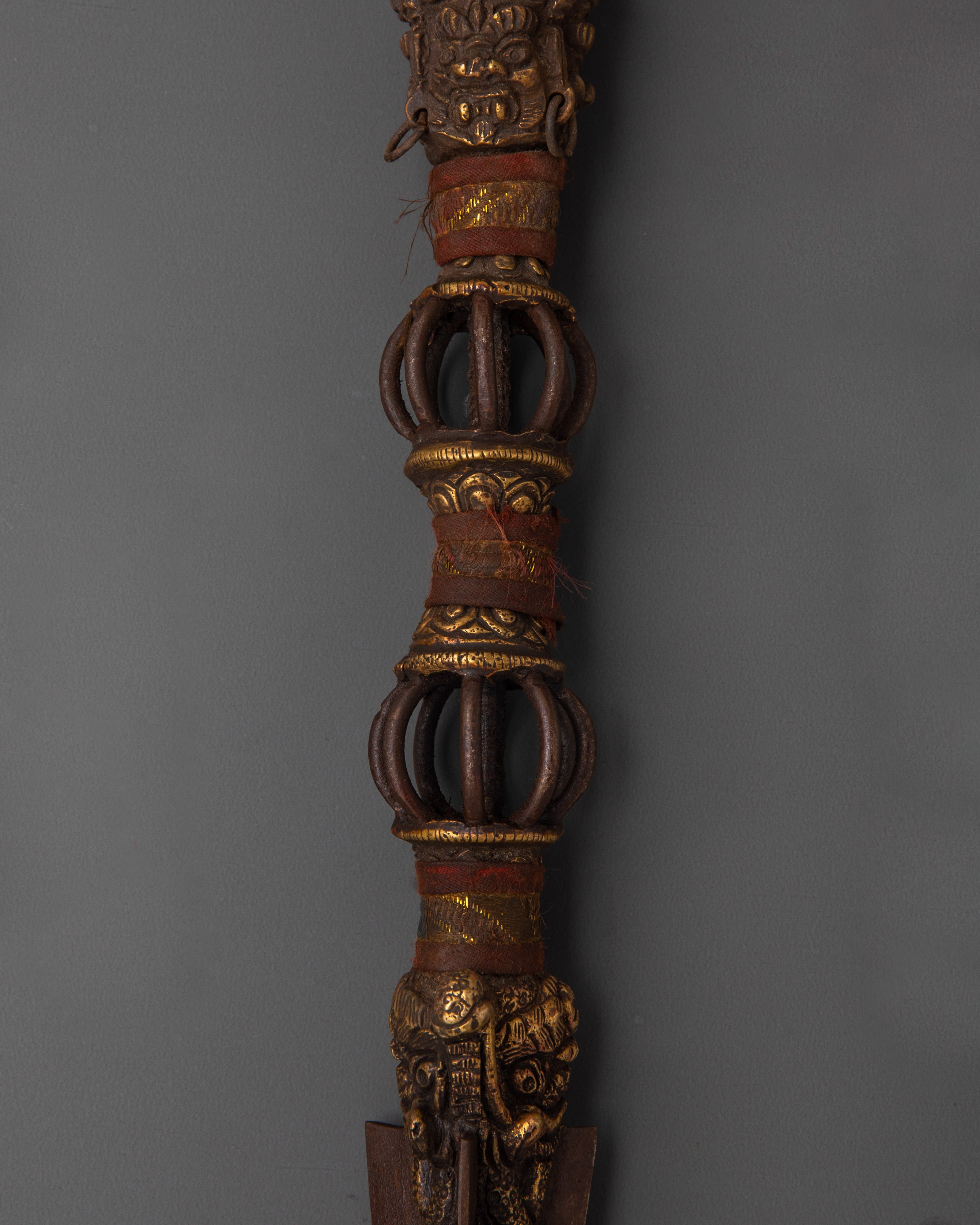 Brass Tantric Phurba | Protective Ritual Dagger