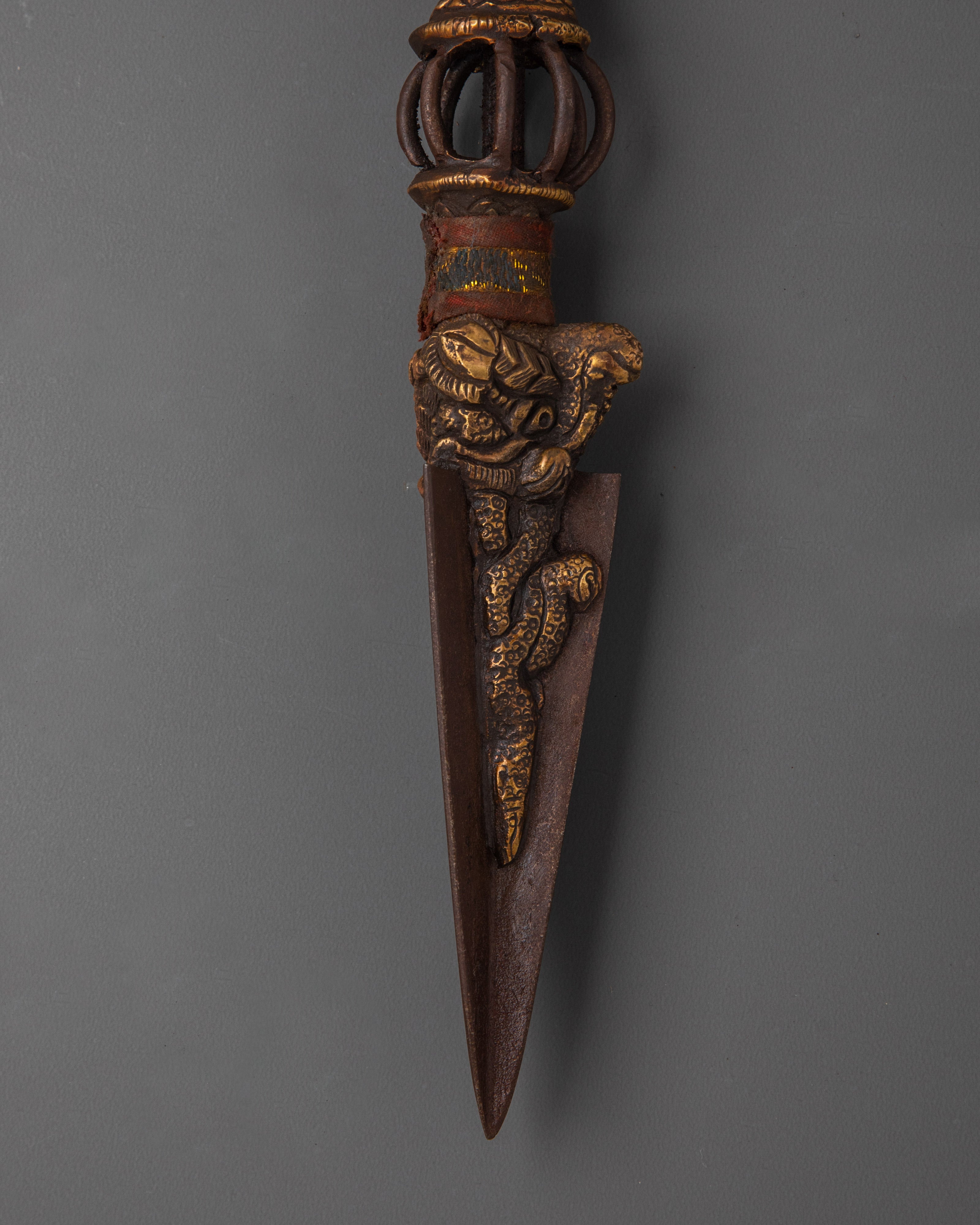 Brass Tantric Phurba | Protective Ritual Dagger