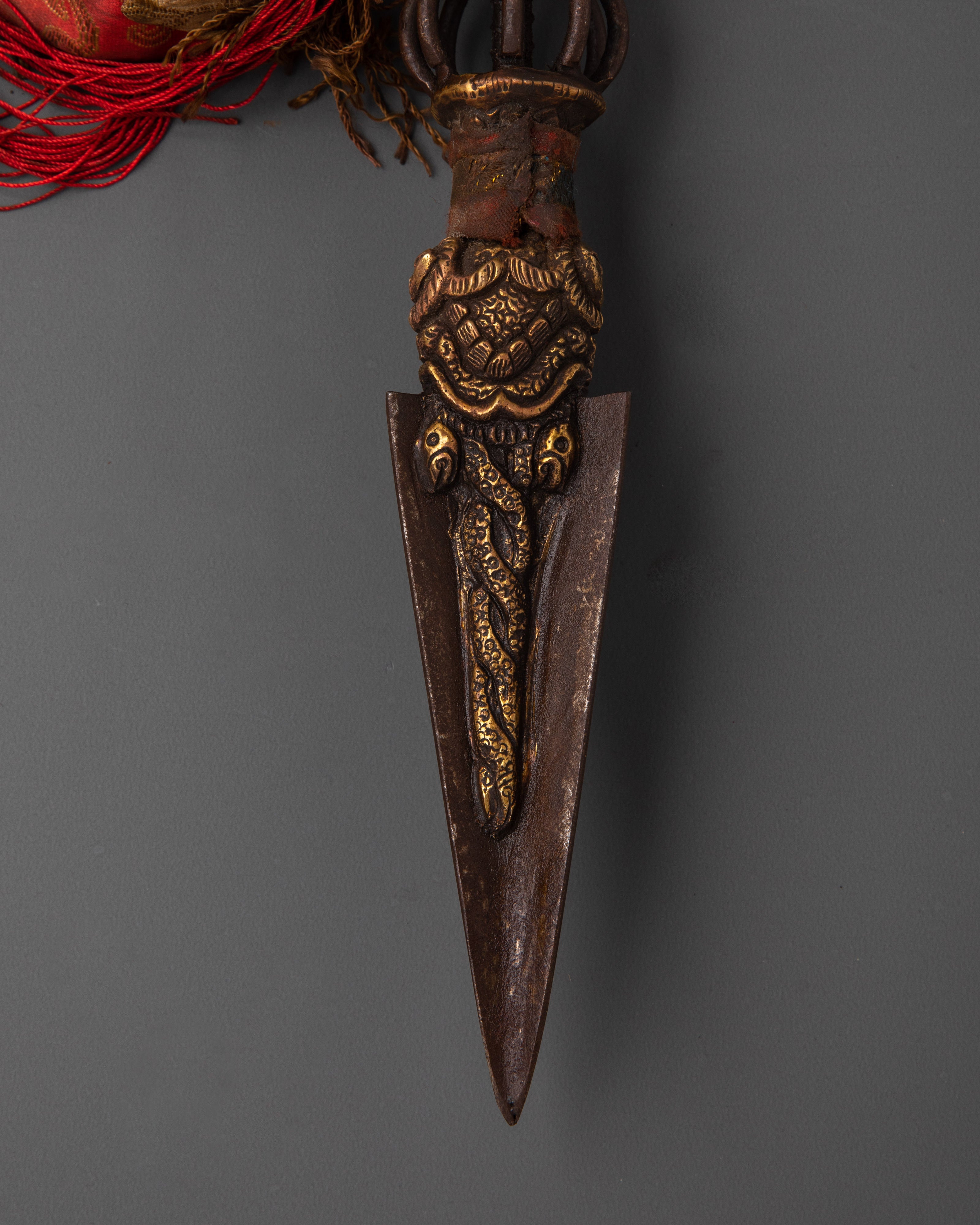 Brass Tantric Phurba | Protective Ritual Dagger