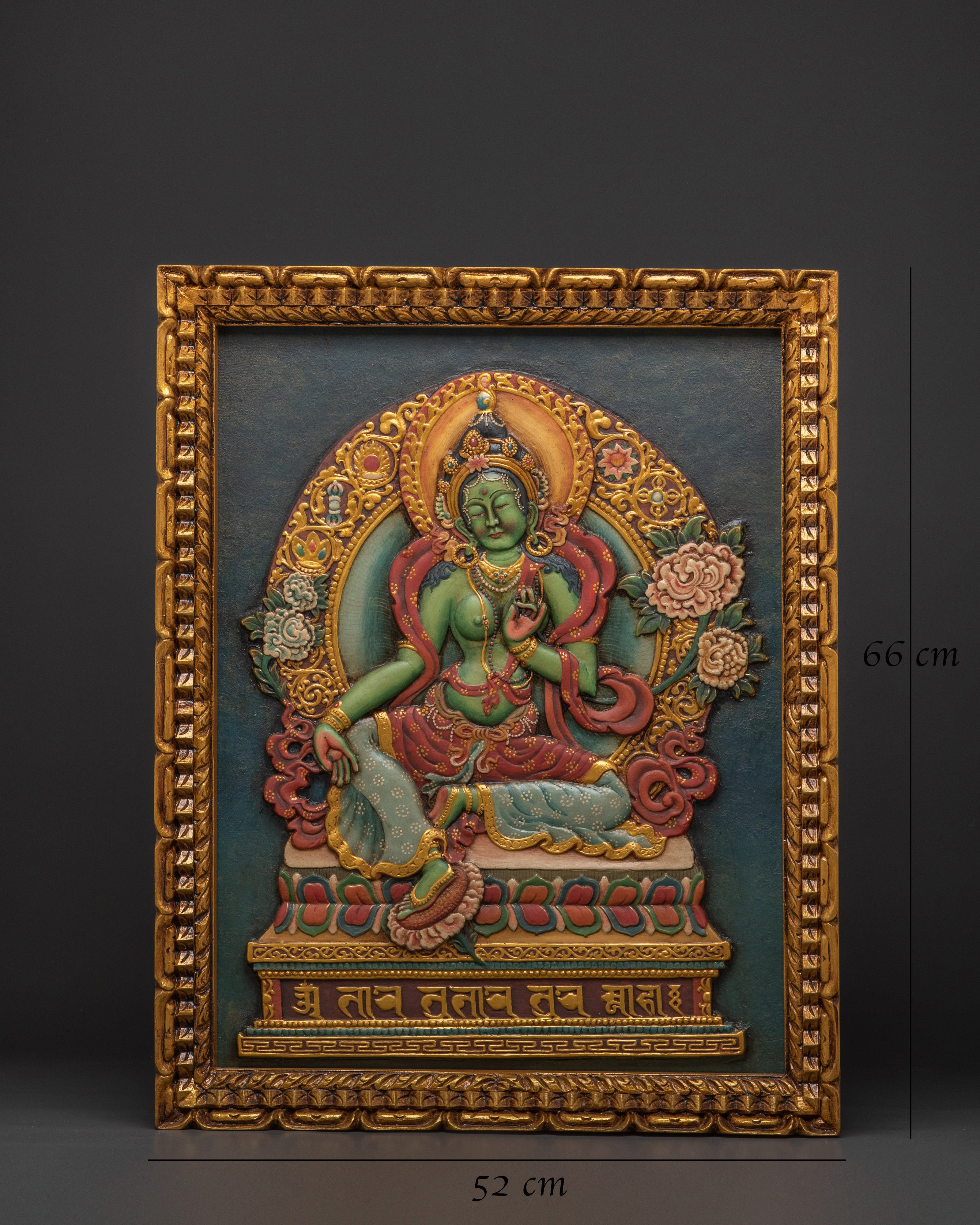 Goddess Green Tara Wall Hanging | Spiritual and Decorative Relief Art