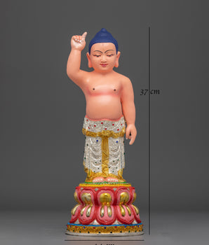 Tranquil Little Buddha Statue | Tibetan Baby Buddha Sculpture