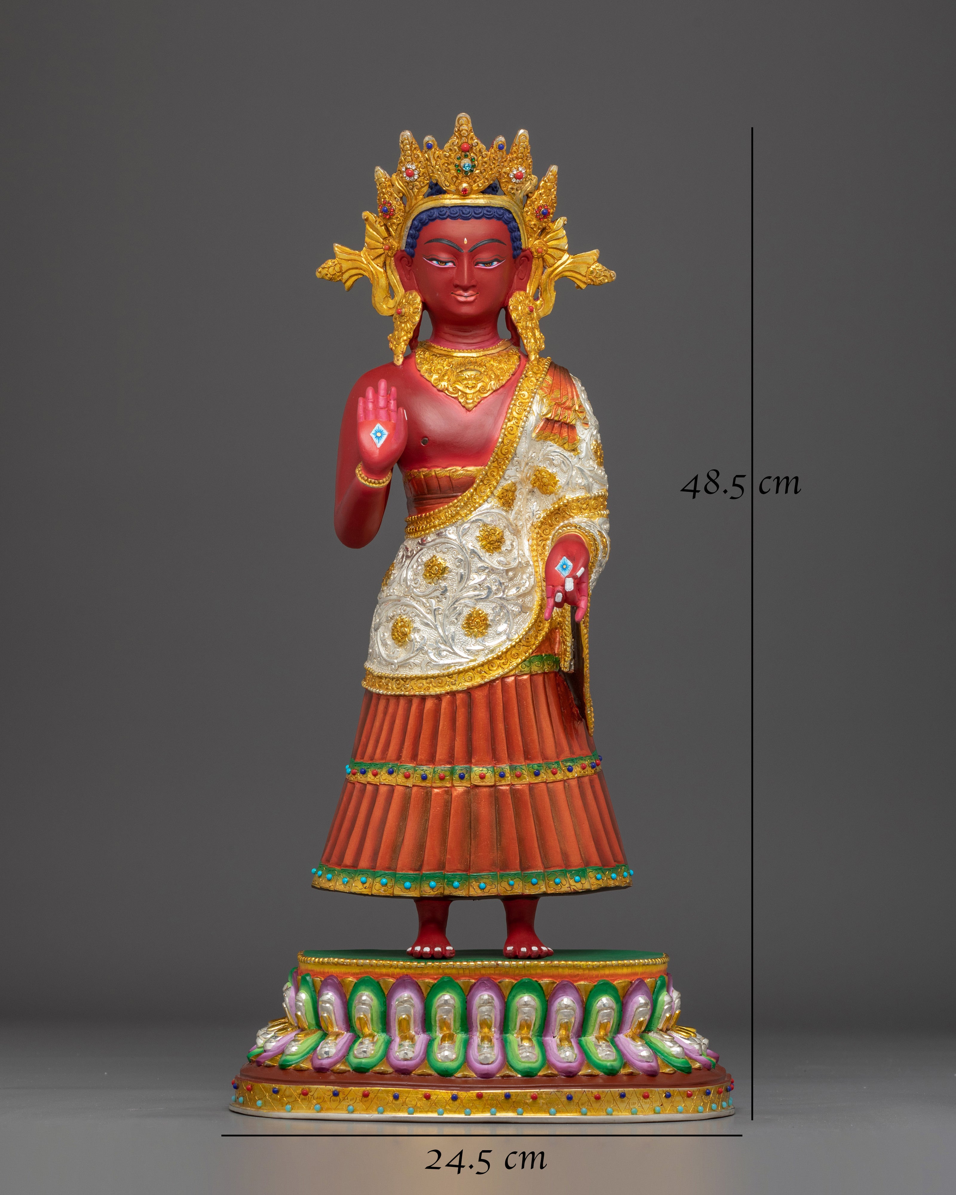 Shakyamuni Buddha with Crown Sculpture | Historical Buddha