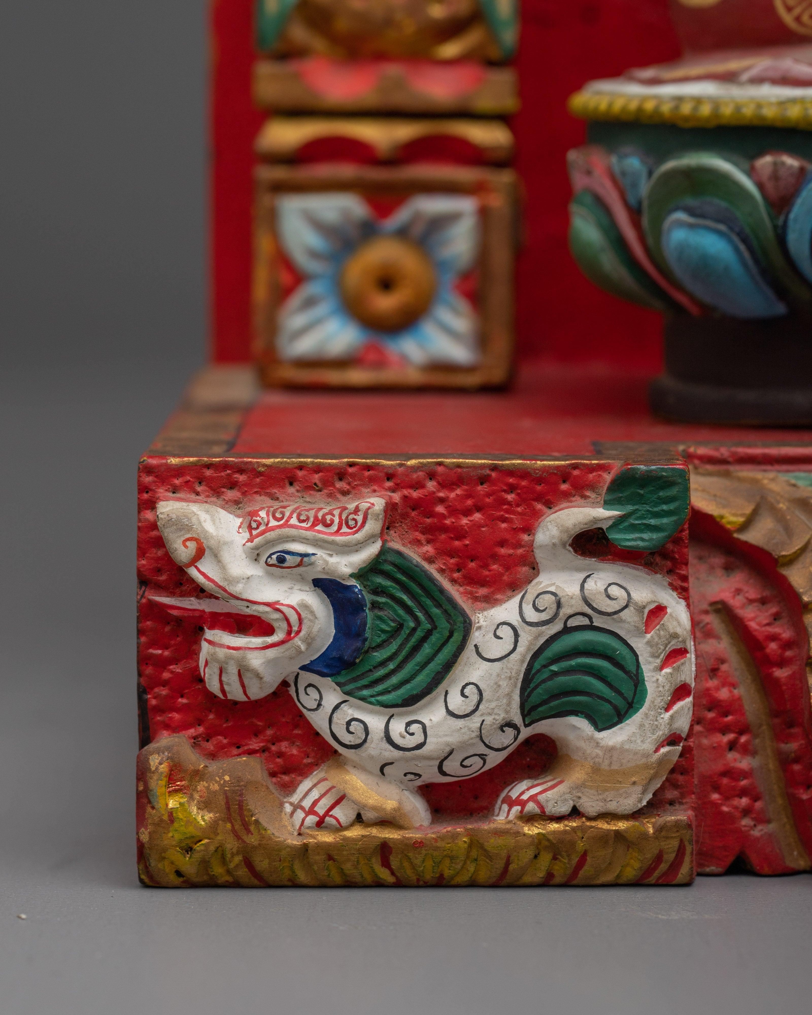 Historical Shakyamuni Buddha Figurine with Beautiful Throne | Enlightened One